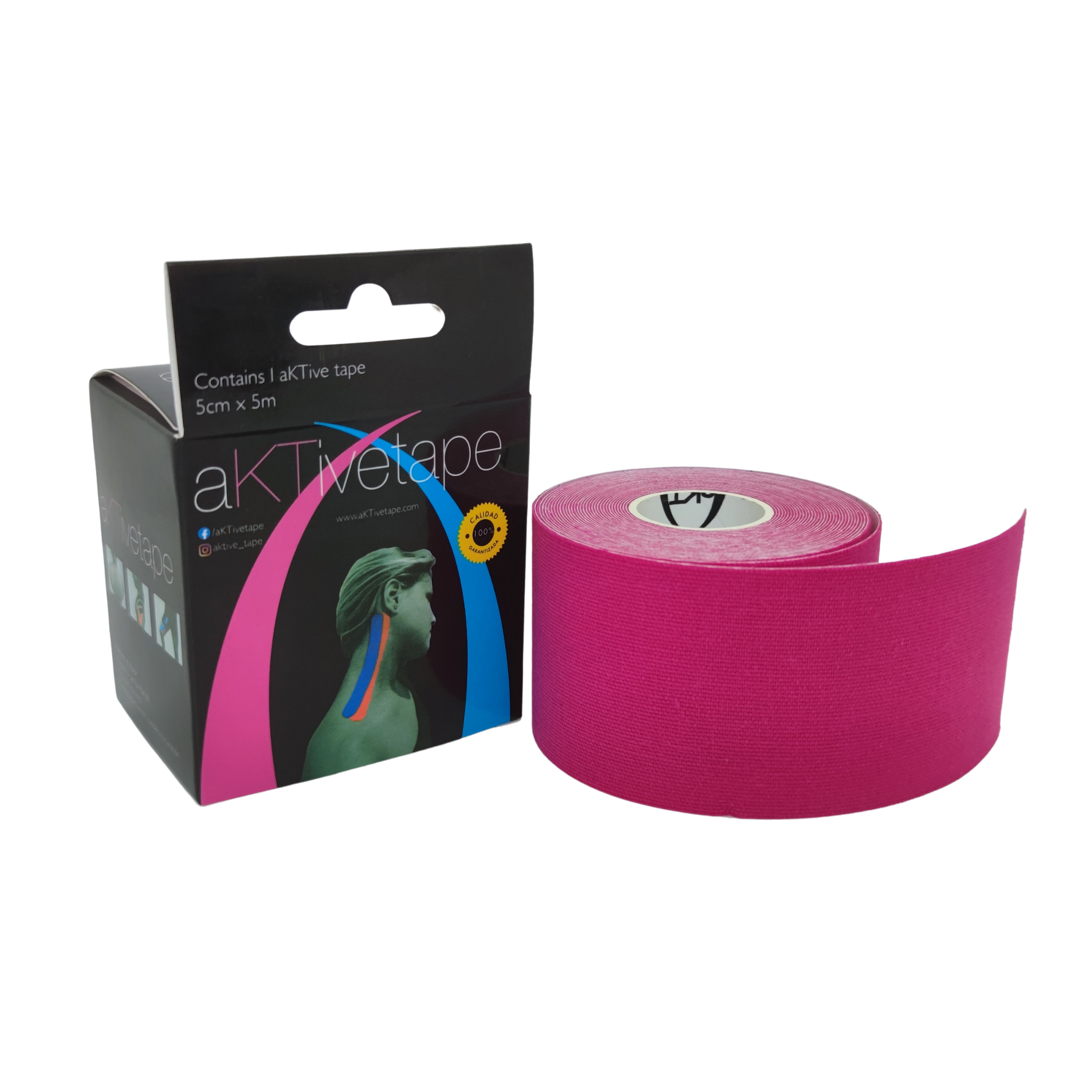 Cinta Kinesiologica aKTive Tape 5 mts Fucsia-1