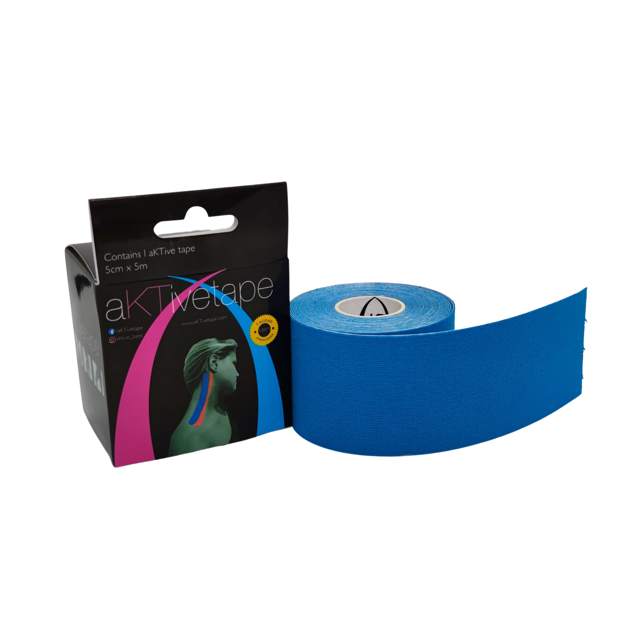 Cinta Kinesiologica aKTive Tape 5 mts Celeste-1