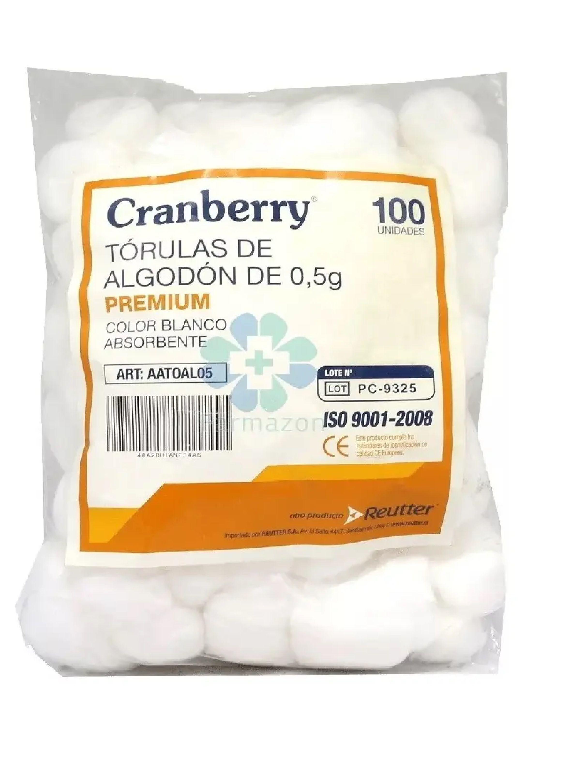 Torulas Algodon De 1g Premium Cranberry 100 Unidades-2