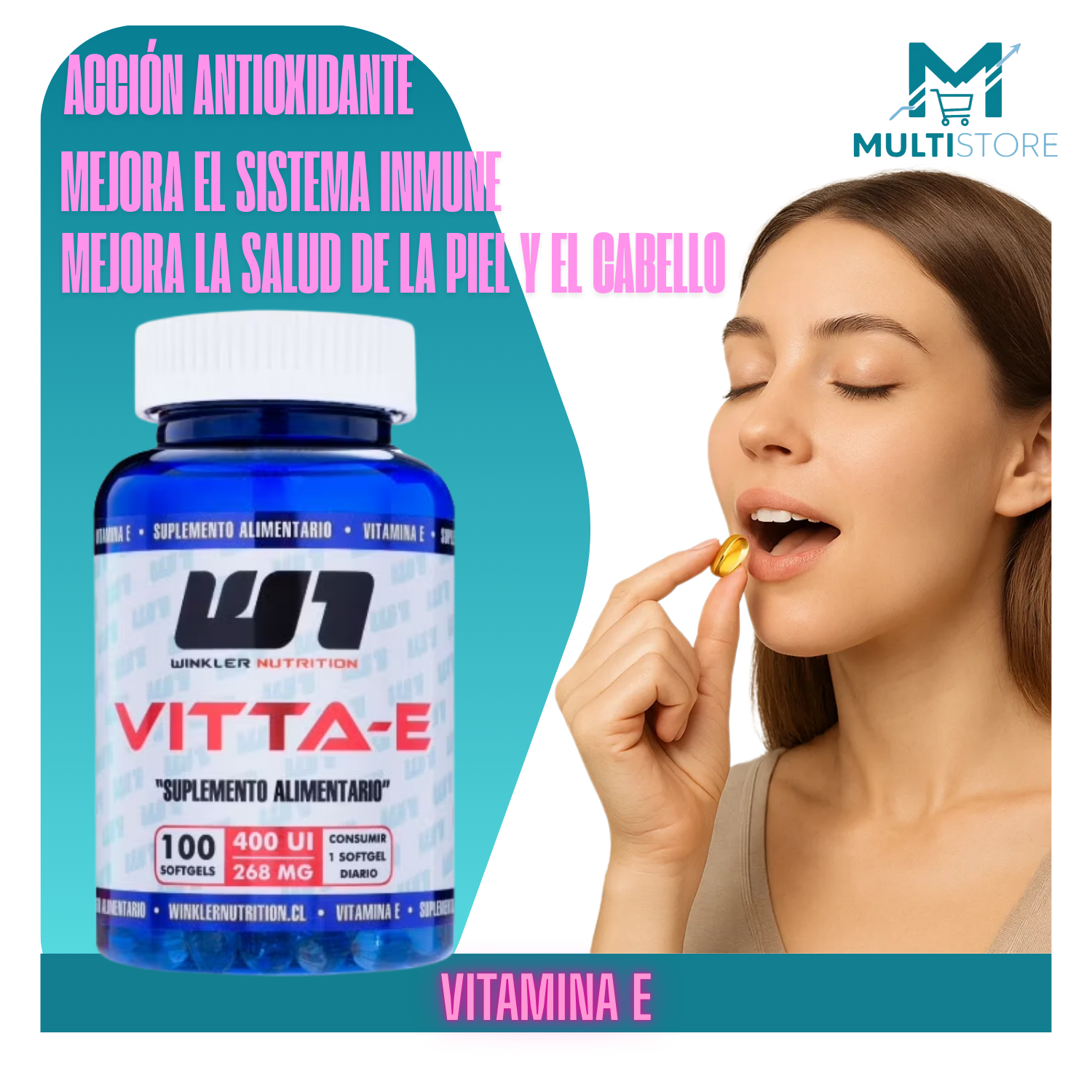 Vitamina E 100 Caps Softgels Winkler Nutrition W1 Neutro-2