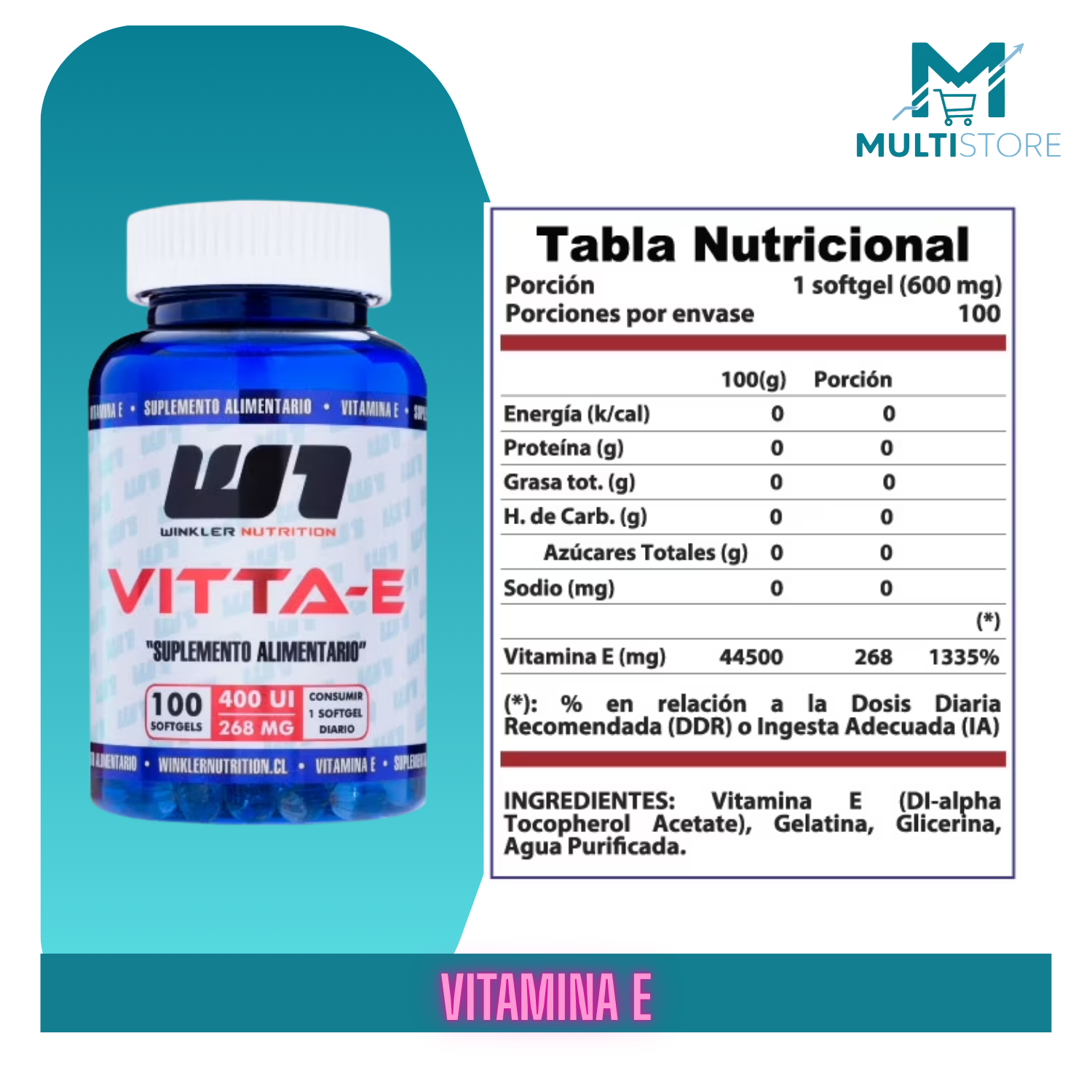 Vitamina E 100 Caps Softgels Winkler Nutrition W1 Neutro-5