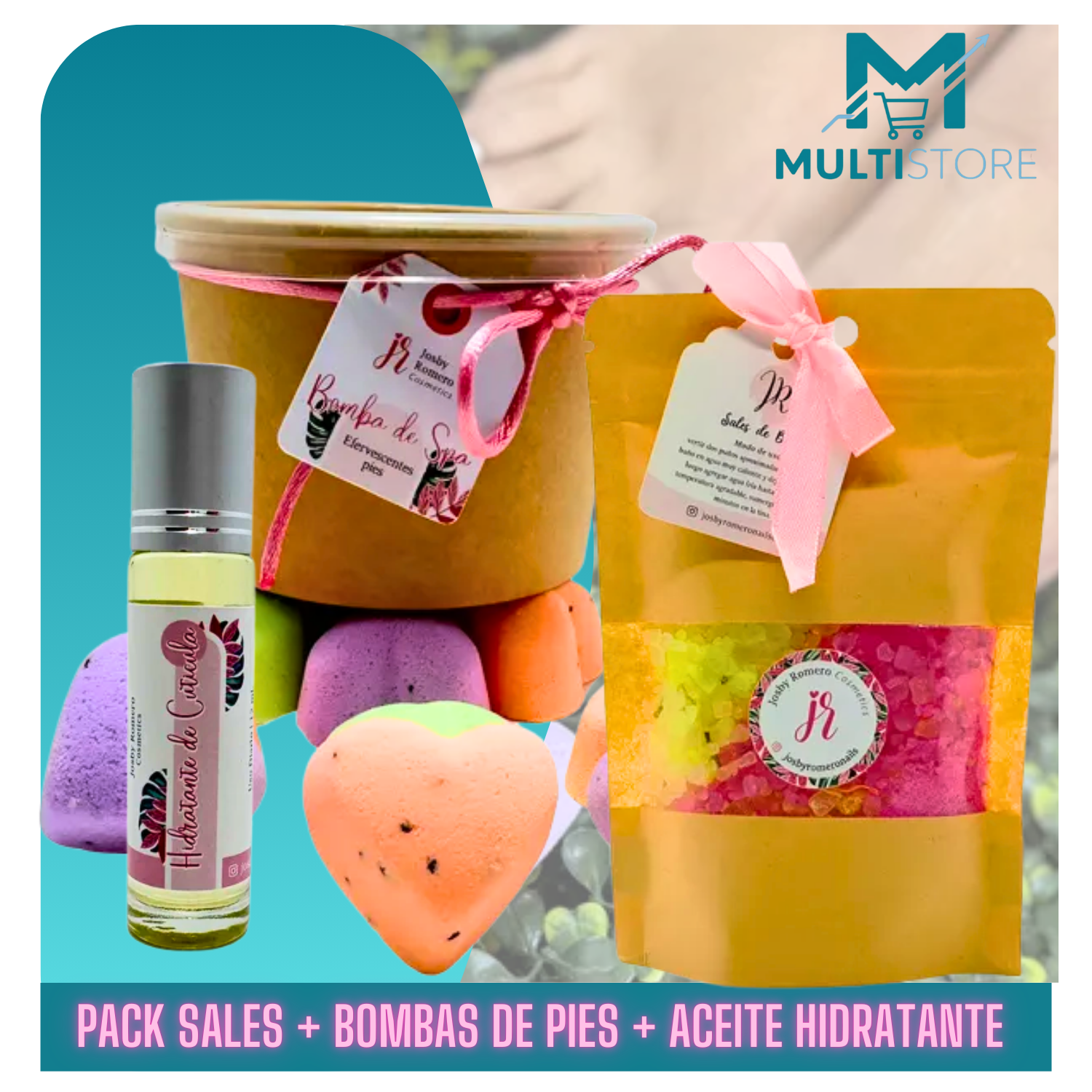Bombas Efervescentes + Sales De Baño+ Hidratante Spa En Casa-1