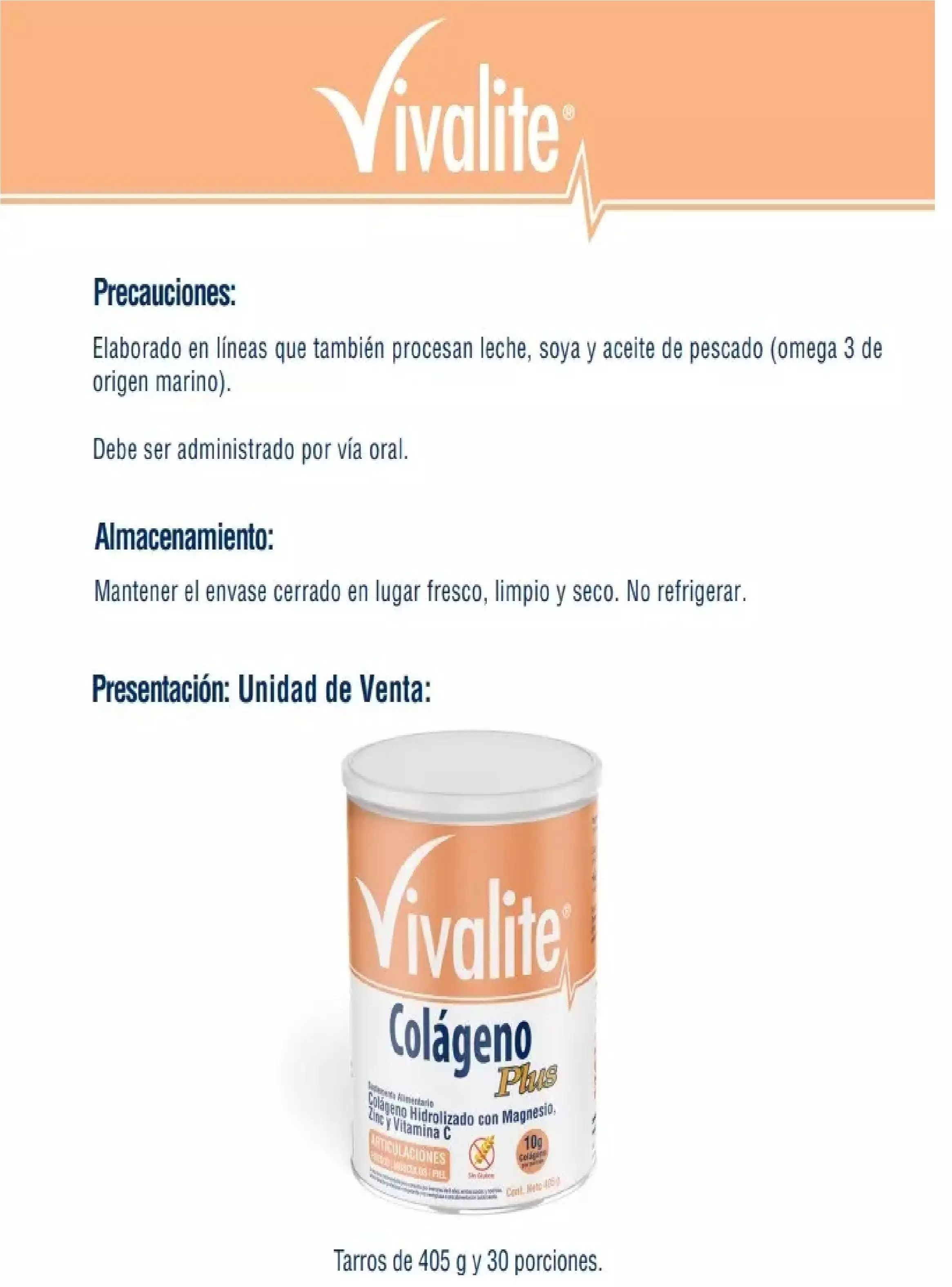 Colageno Con Magnesio Zinc Y Vitamina C Tarro 405g Vivalite-4