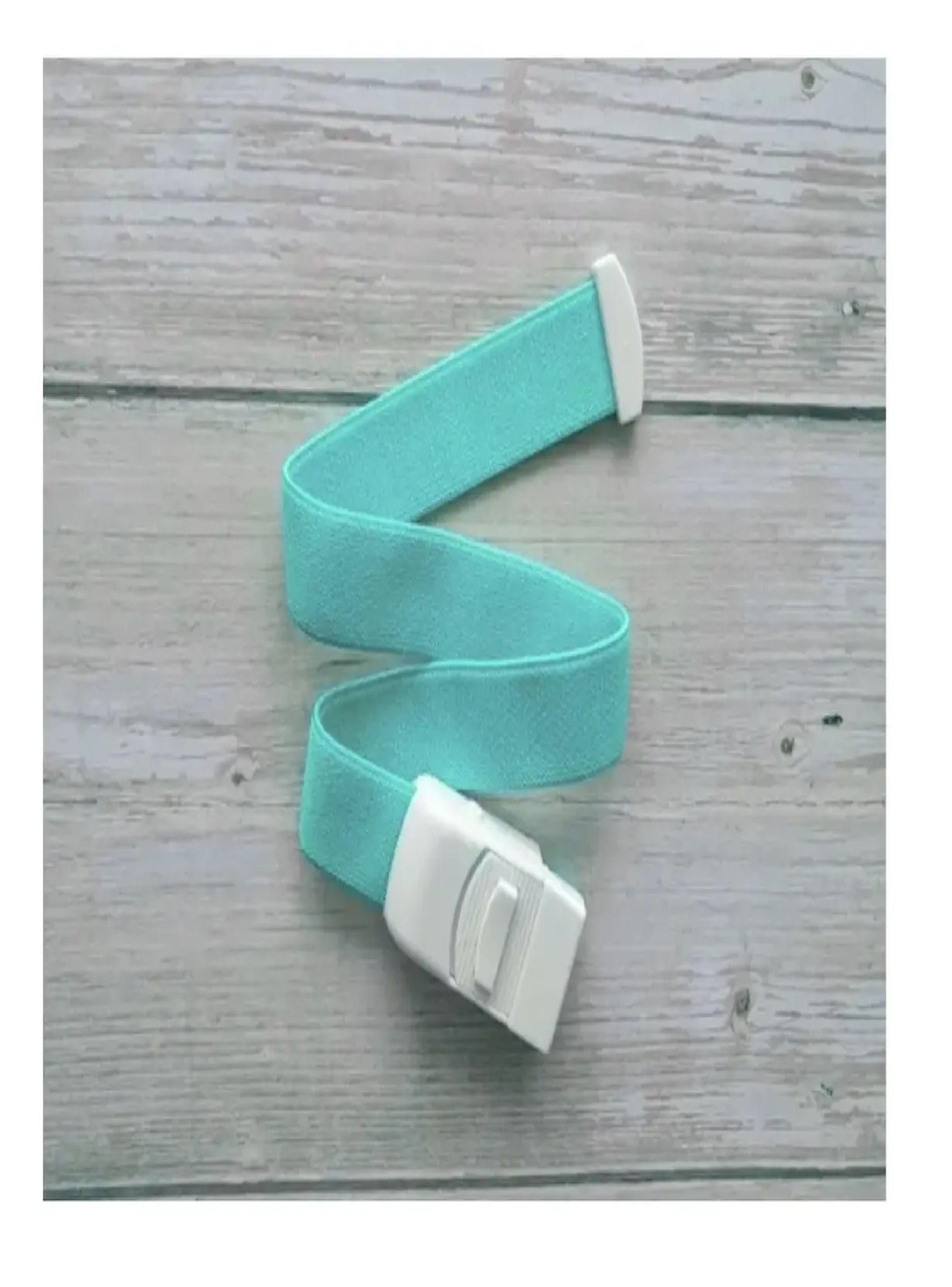 Torniquete Ligadura Elastico Hebilla Medicas Celeste 12 Unid-2