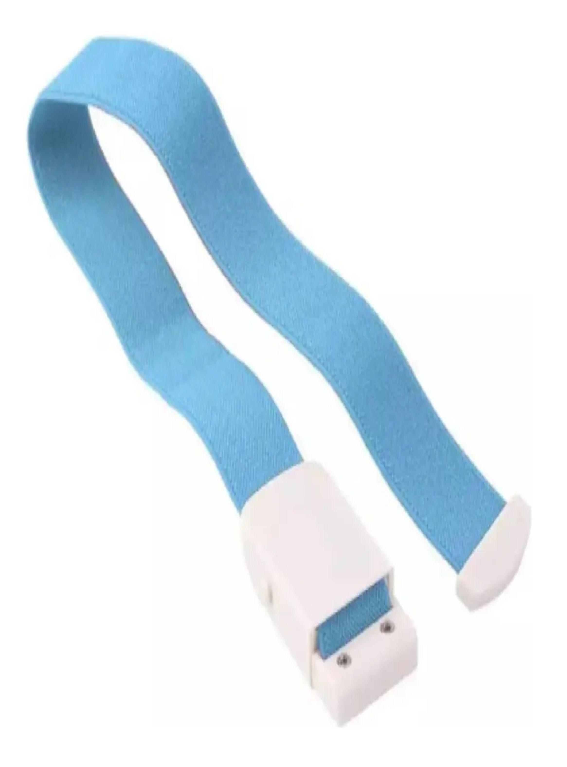 Torniquete Ligadura Elastico Hebilla Medicas Celeste 12 Unid-3