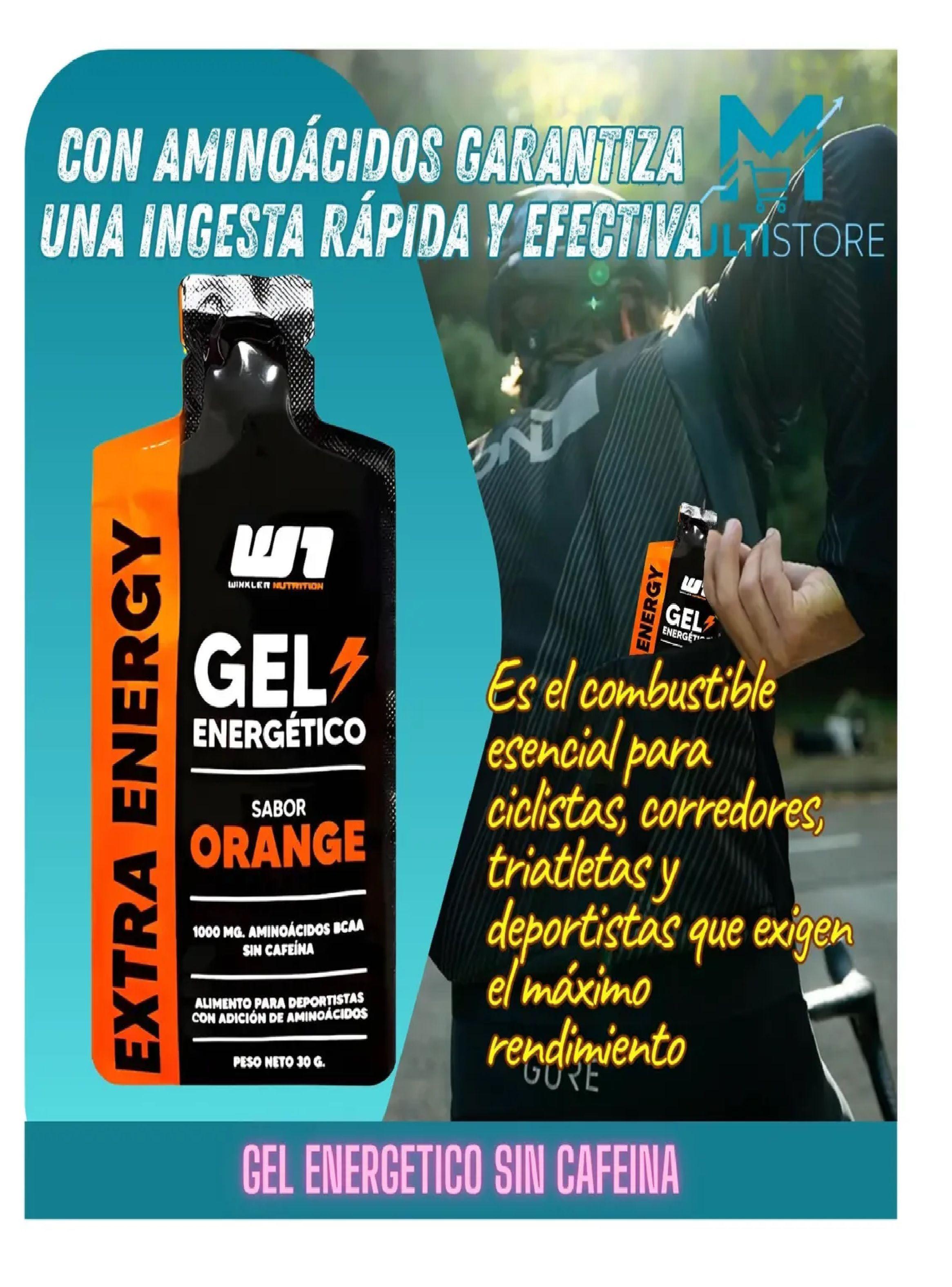 Pack X12 Geles Energeticos Naranja Aminoacidos Rendimiento-3