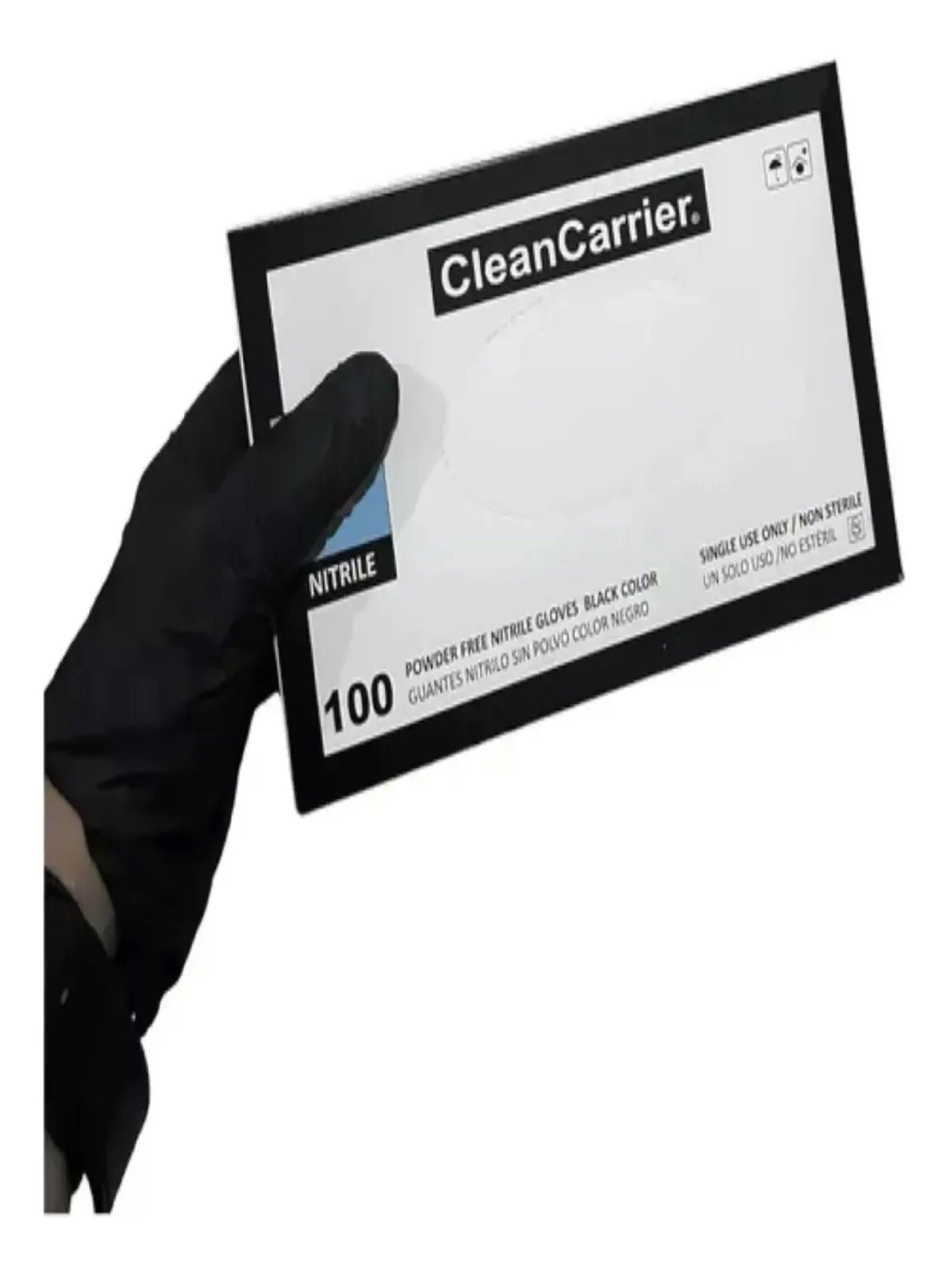 Guantes Nitrilo Negro Talla M Cleancarrier Pack X 500 Unid-2