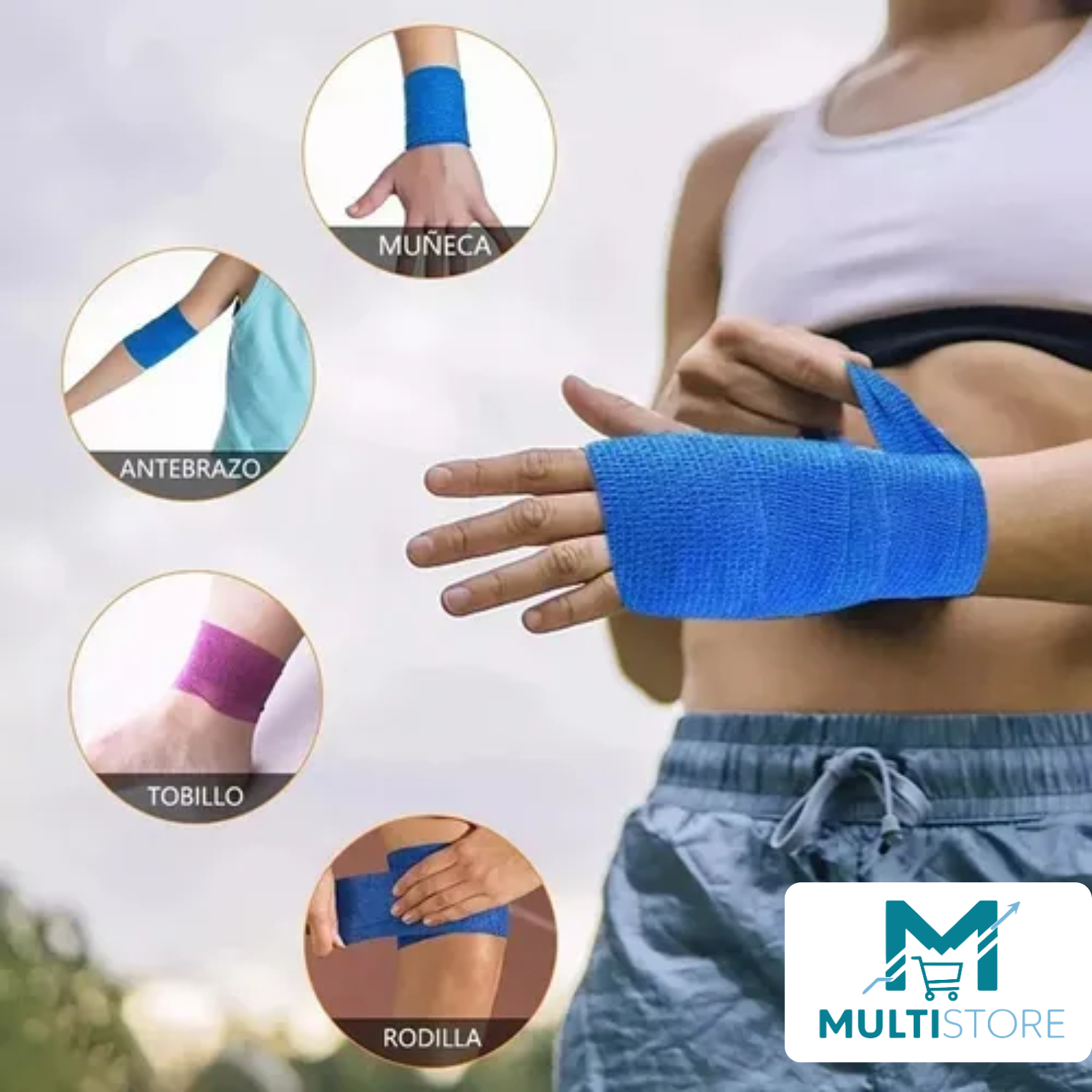 Pack X6 Venda Coban Cinta Para Vendaje Deportes 7,5cm X4,5m.-4