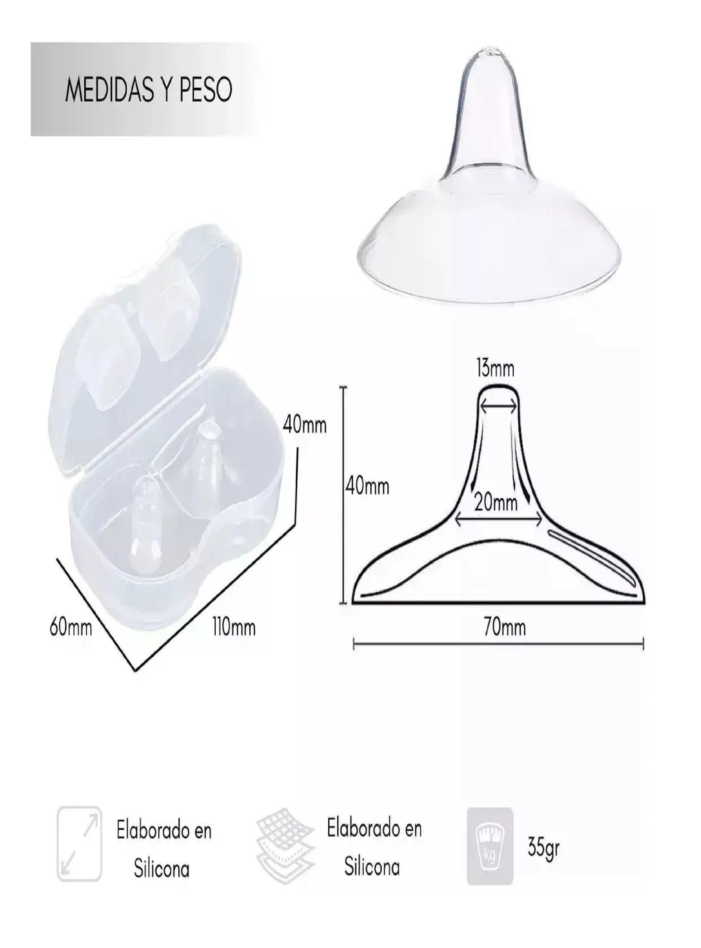 Protector Pezoneras Para Lactancia Silicona Un Par Con Caja-2