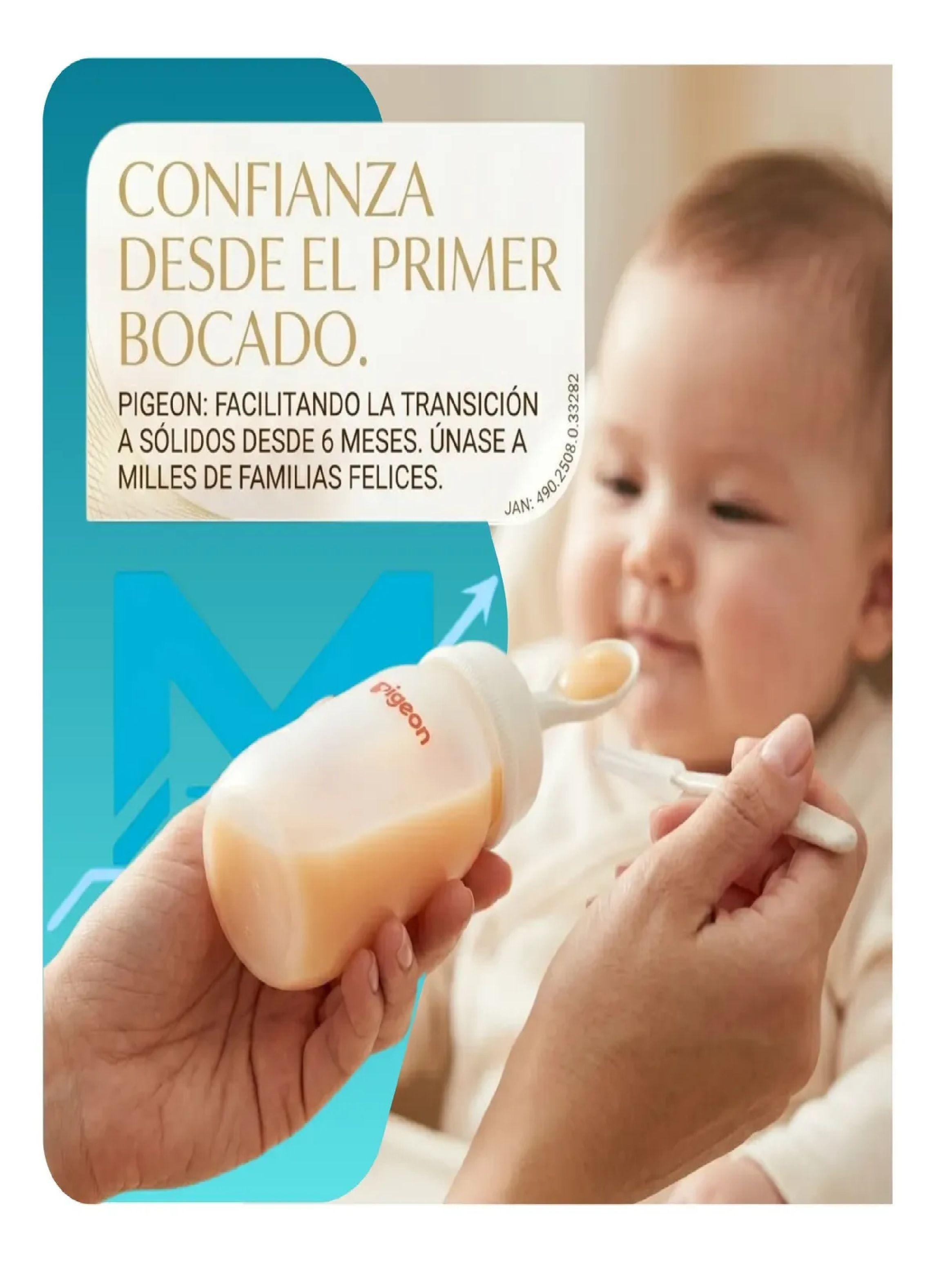 Mamadera Biberon Con Cuchara Pigeon Transicion Comida 240ml-3
