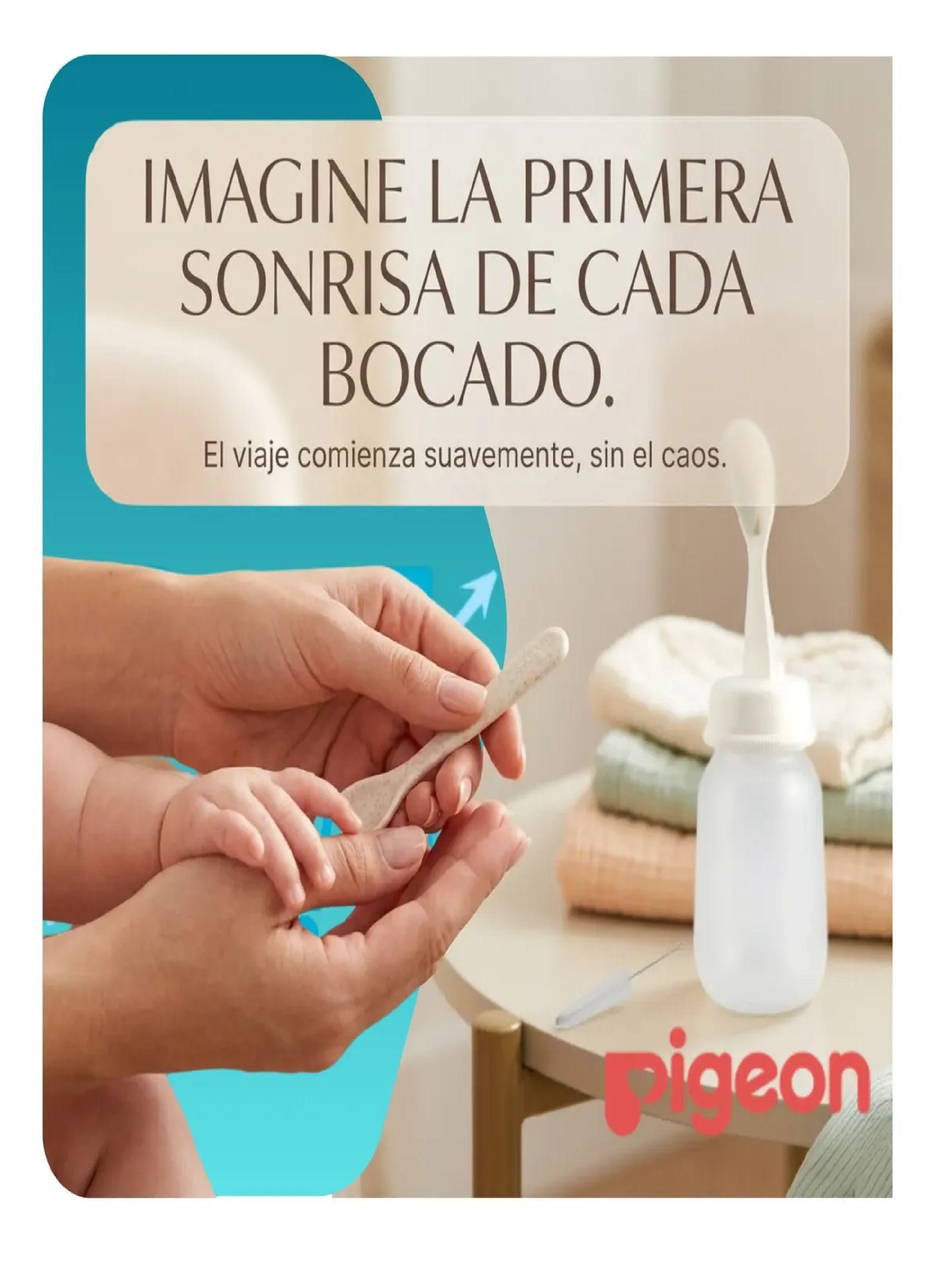 Mamadera Biberon Con Cuchara Pigeon Transicion Comida 240ml-5