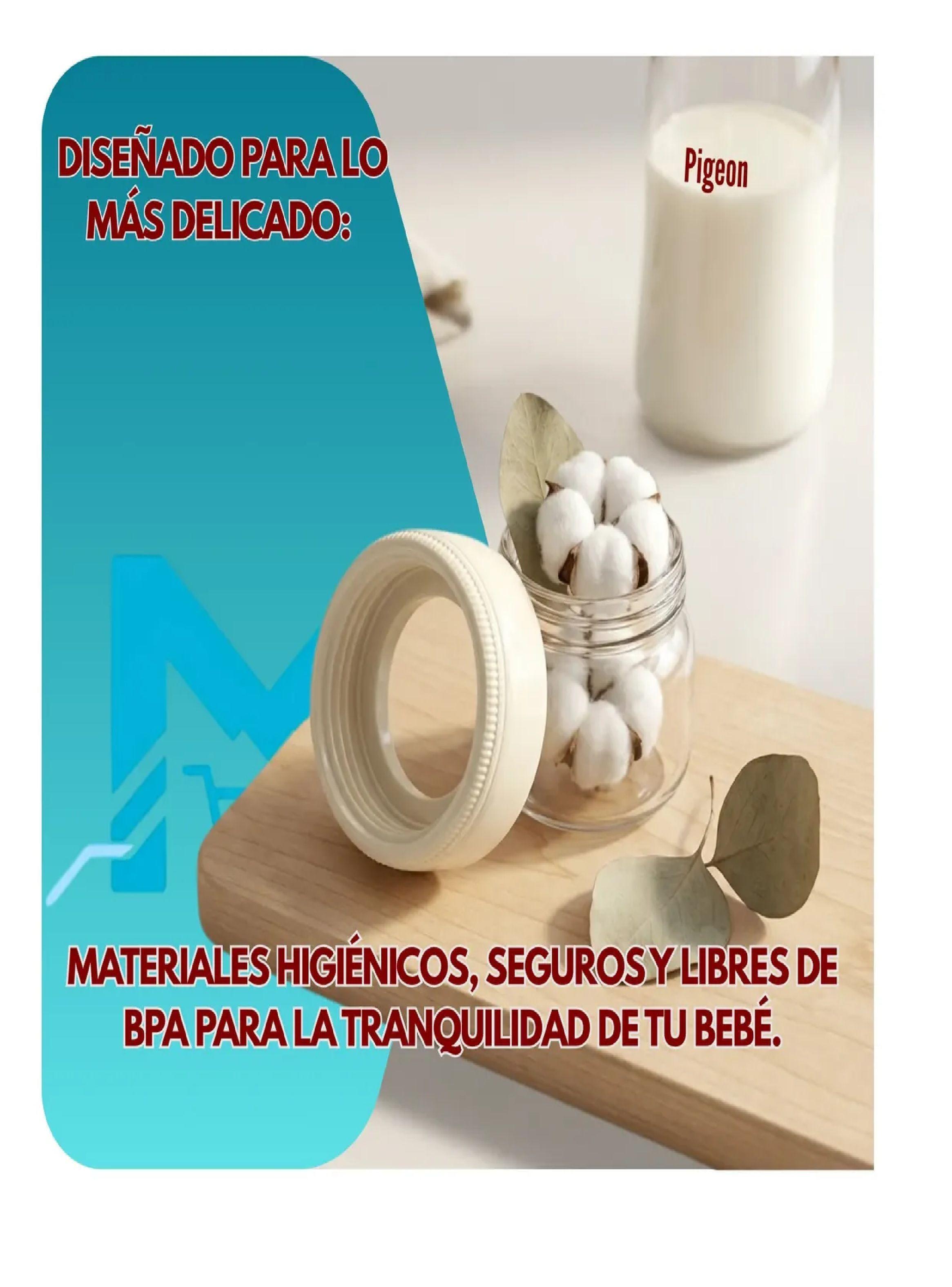 Repuestos Mamadera biberon Pigeon Tapa Y Rosca Boca Estandar-4