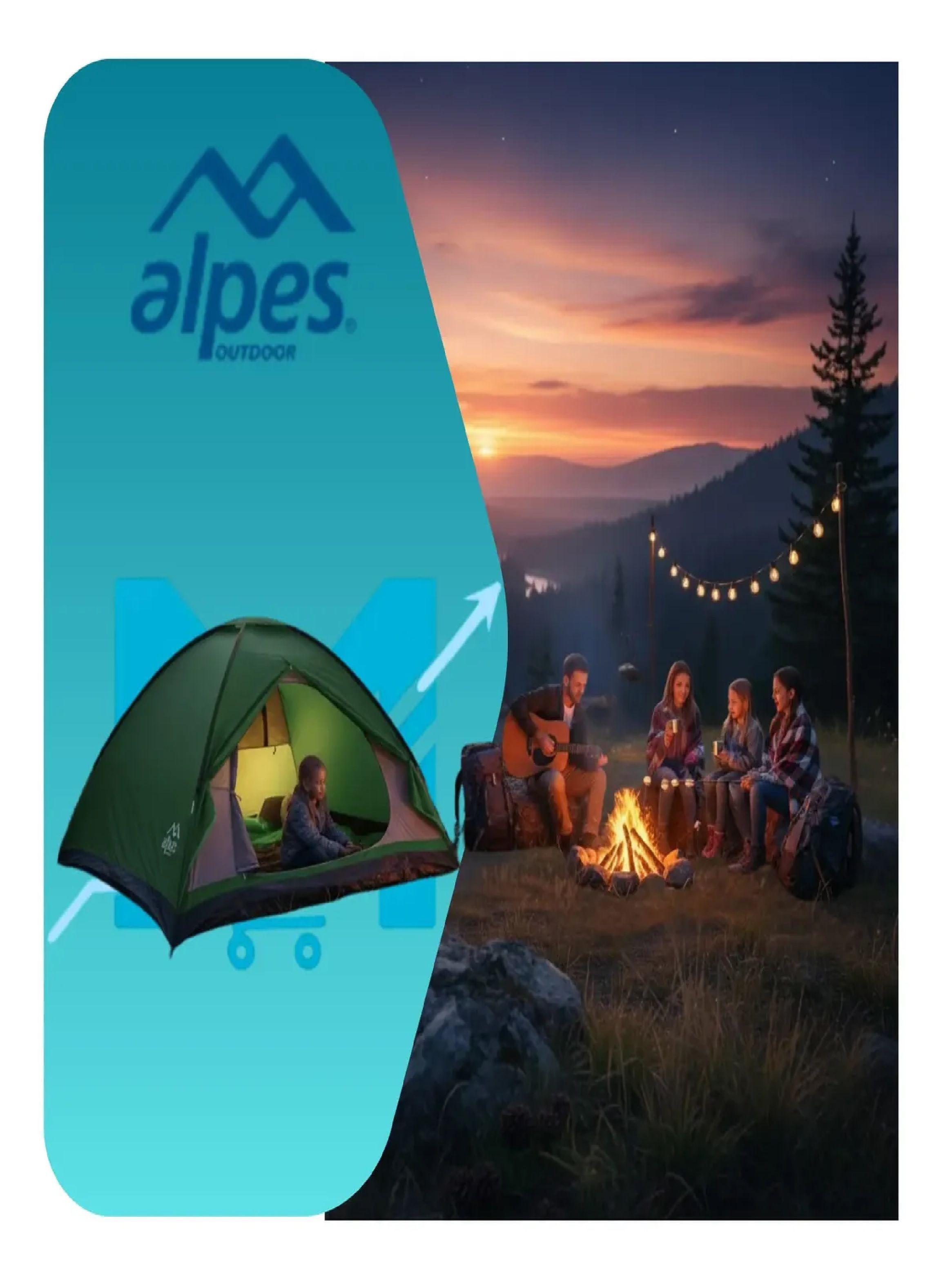 Carpa Alpes Galapagos 4 Personas Verde Camping Familiar-3
