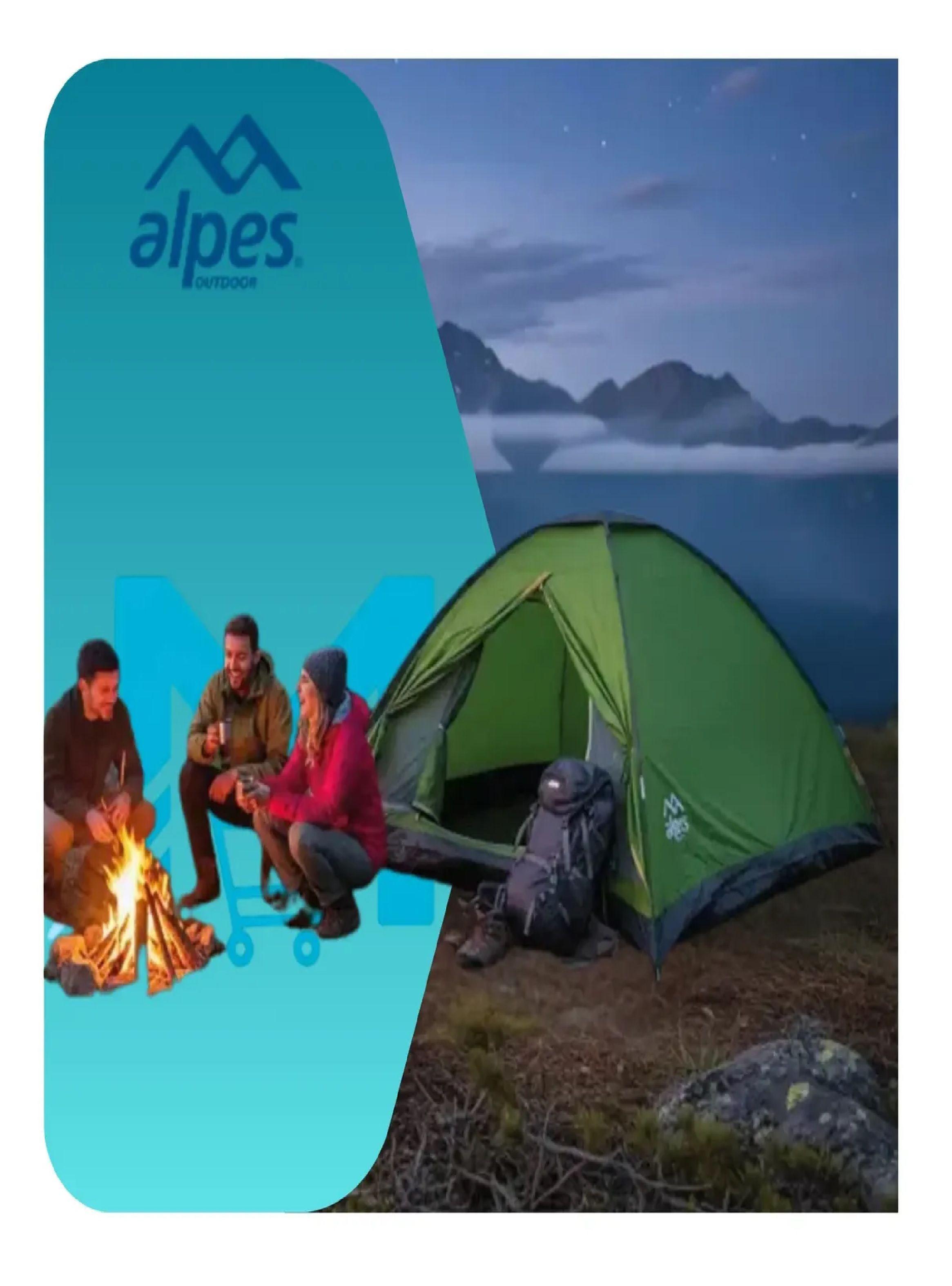 Carpa Alpes Galapagos 4 Personas Verde Camping Familiar-4