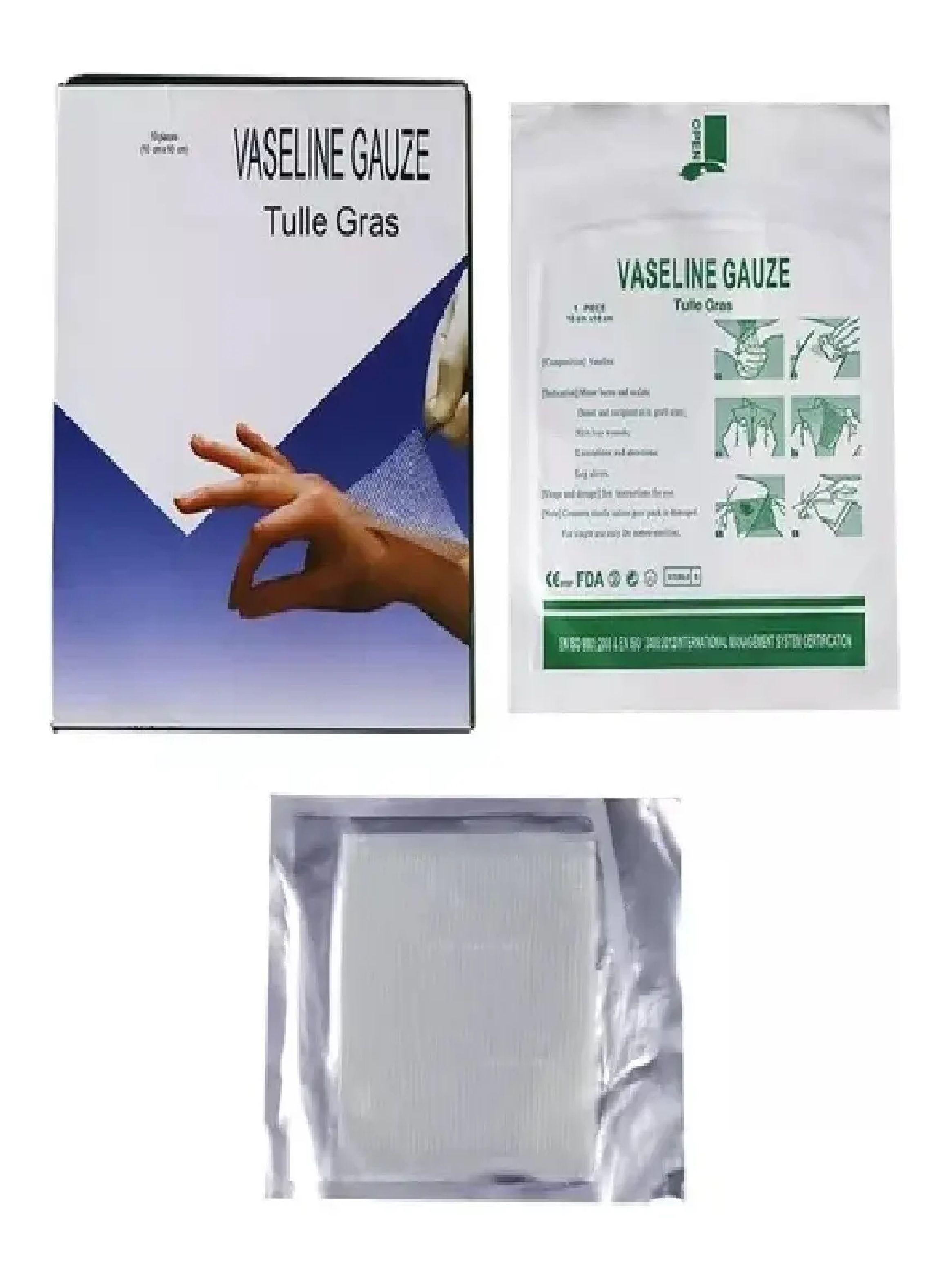 Gasa Parafinada Con Vaselina Ap sito 10x10cm 10 Unidades-5
