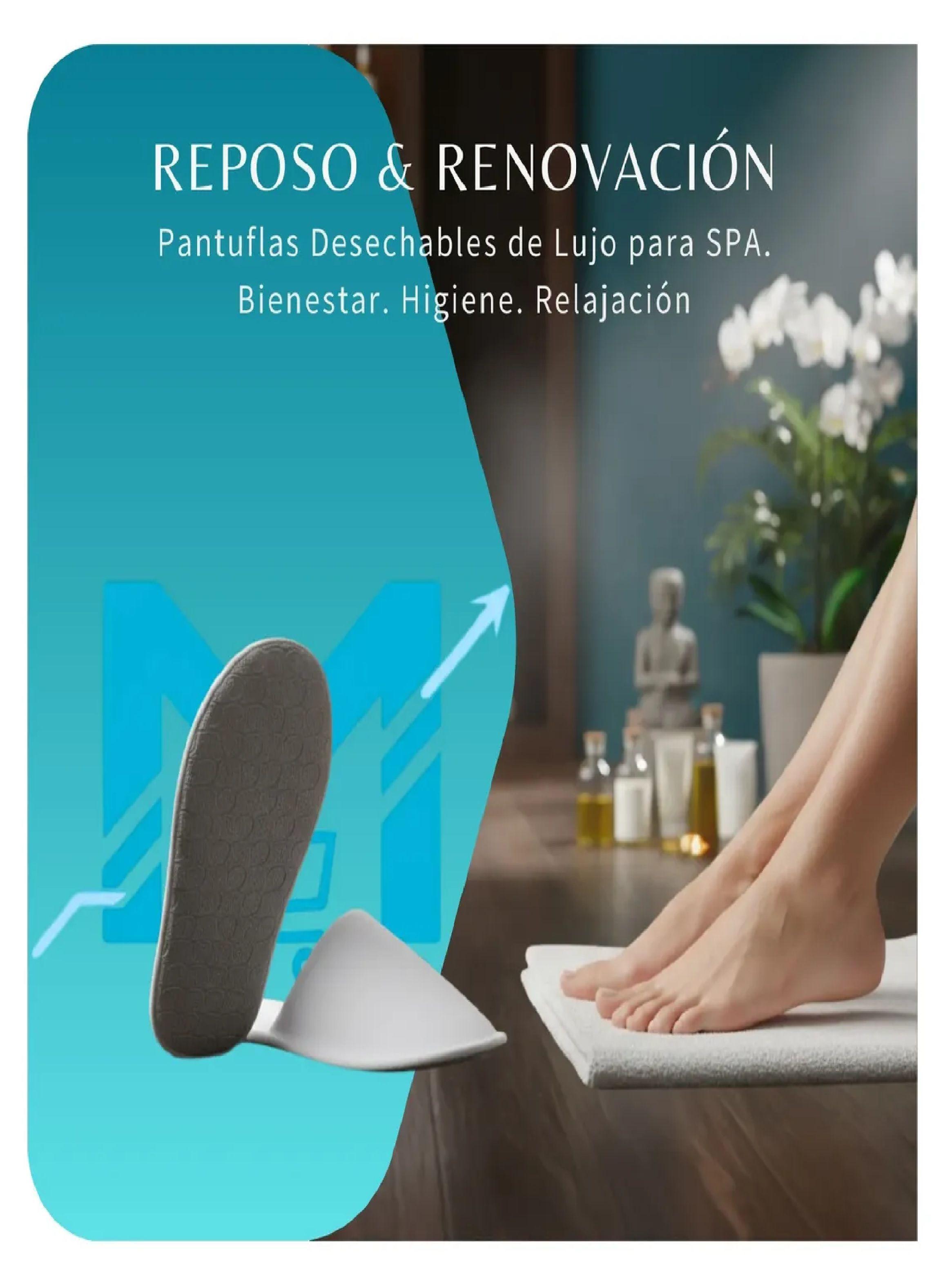 Zapatillas Desechables De Hoteles Familias Spa Pantuflas X10-4