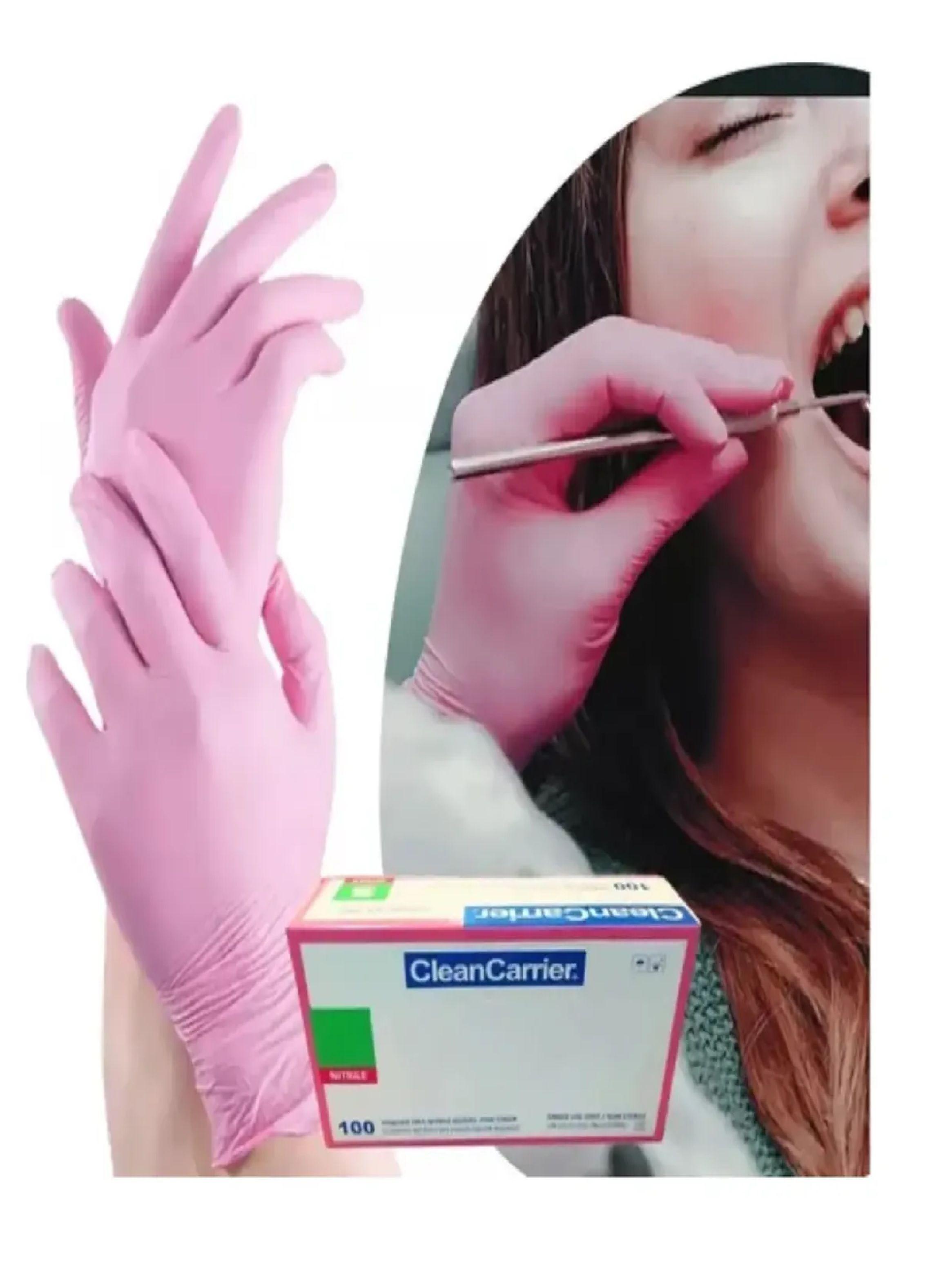 Guante Rosado Nitrilo Talla Xs Clean Carrier Pack X 1000 Und-2