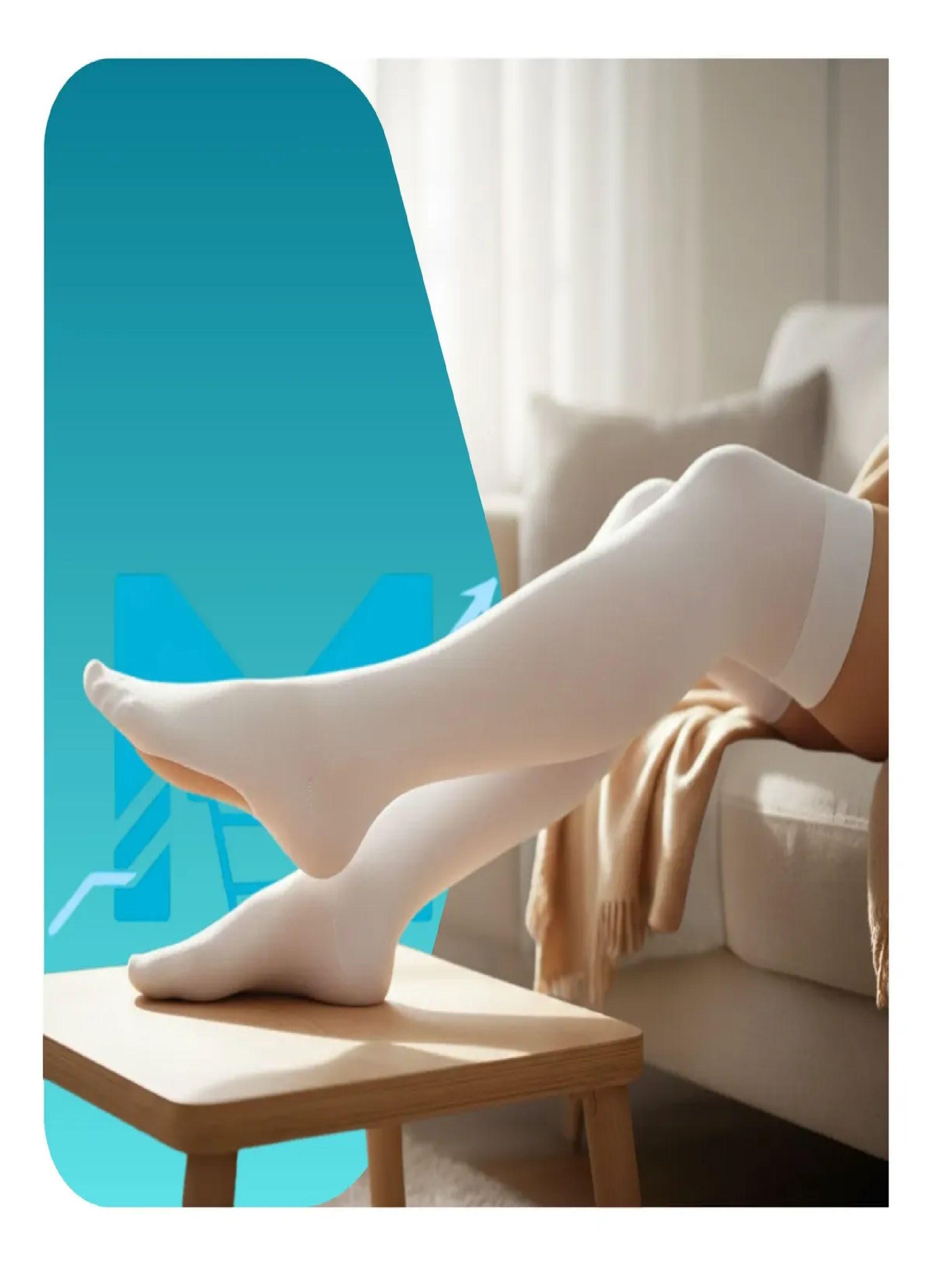 Pack X3 Pares Medias De Compresion Antiembolicas Cranberry-3