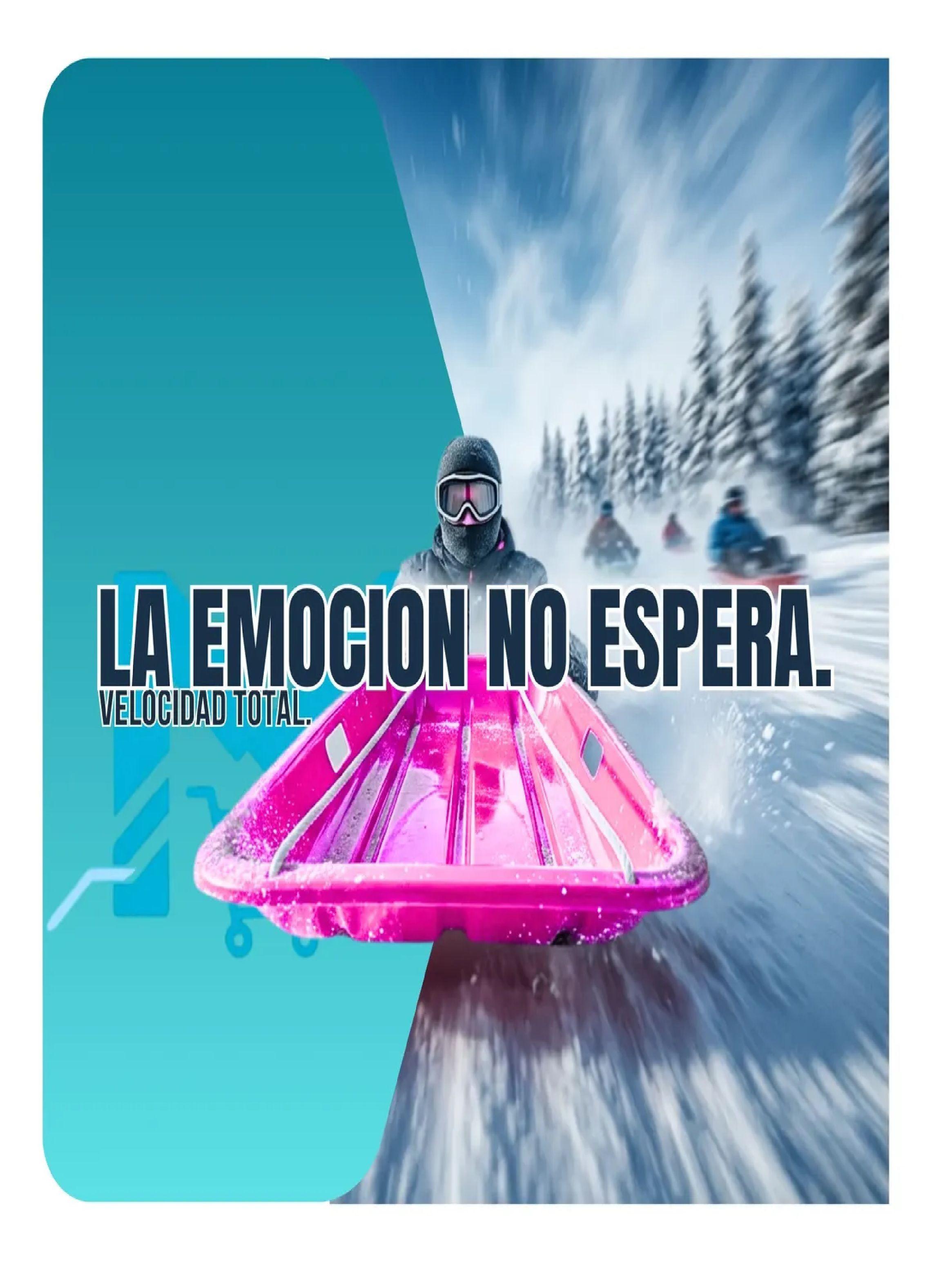 Trineo Deslizante Para Nieve Port til 65x38 Color Rosa-3