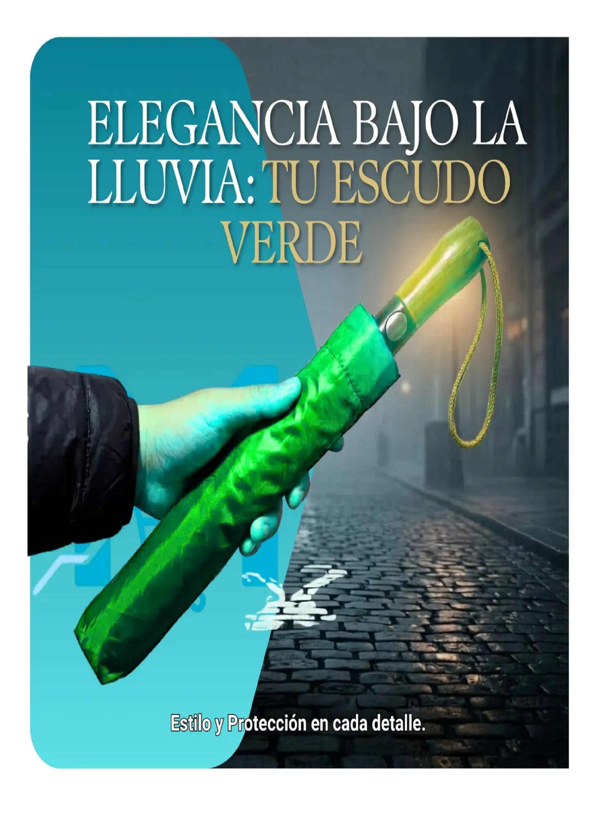 Paraguas Plegable Autom tico 120cm Reforzado Funda Premium Verde-2