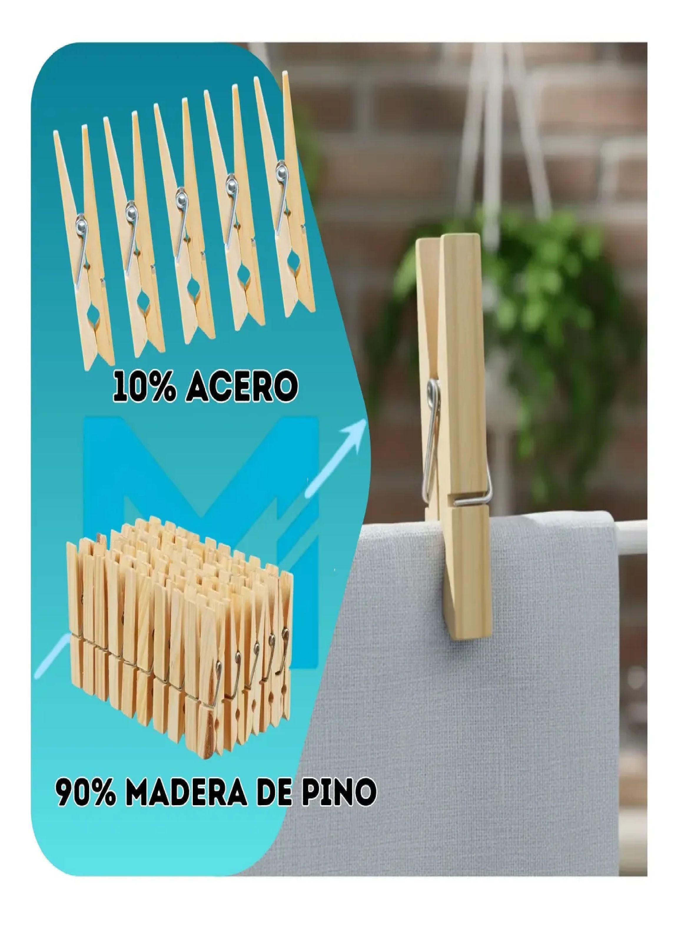 Pack X5 50 Pinzas De Madera Perros Para Colgar Ropa 250unid-5