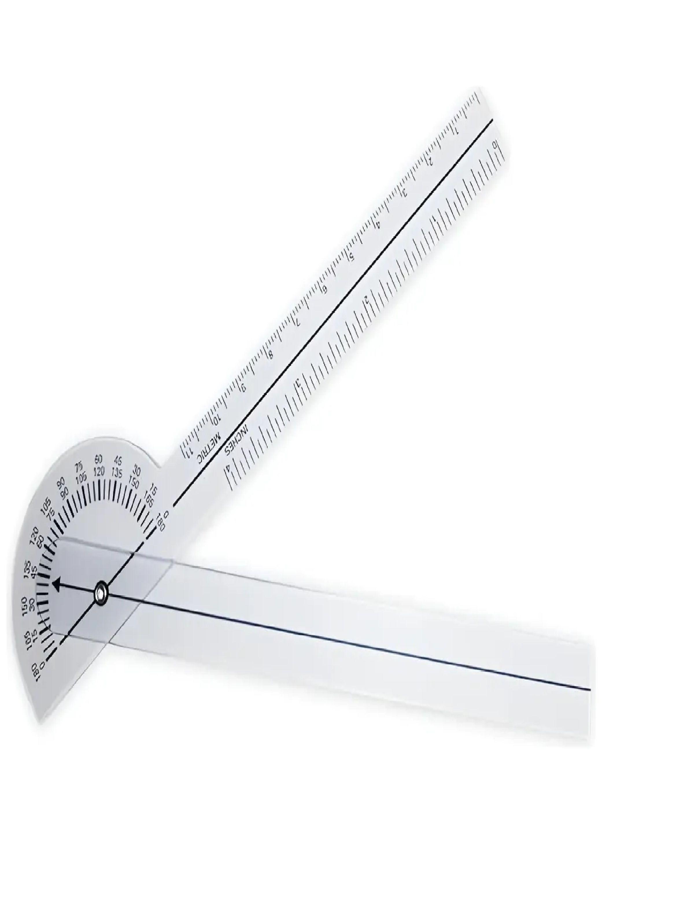 Goniometro Transparente 11cm 0 180 Fisioterapia Kinesiogo-0