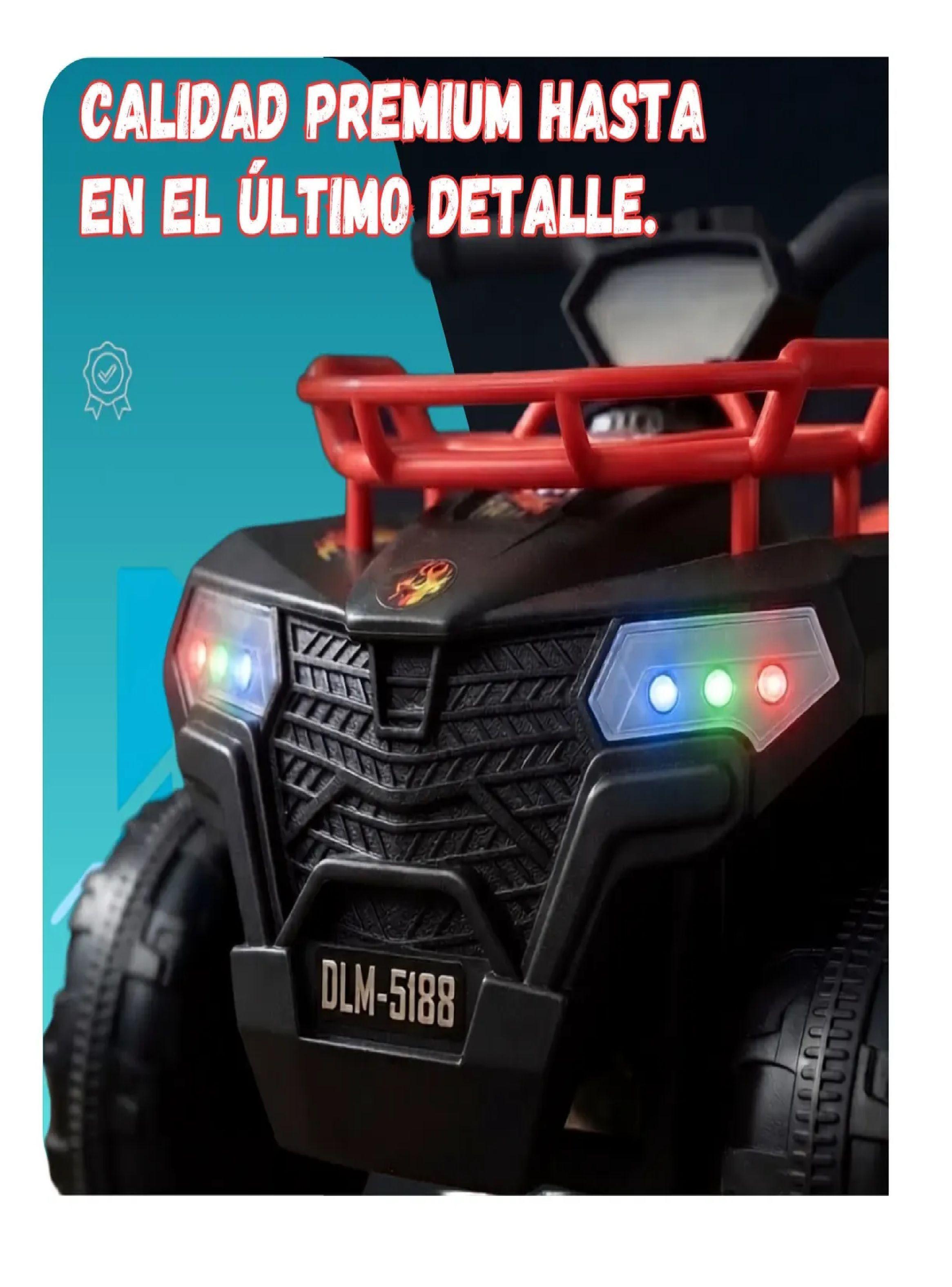 Cuatrimoto Electrica Bateria 12v Para Niños Todoterreno Rojo-3