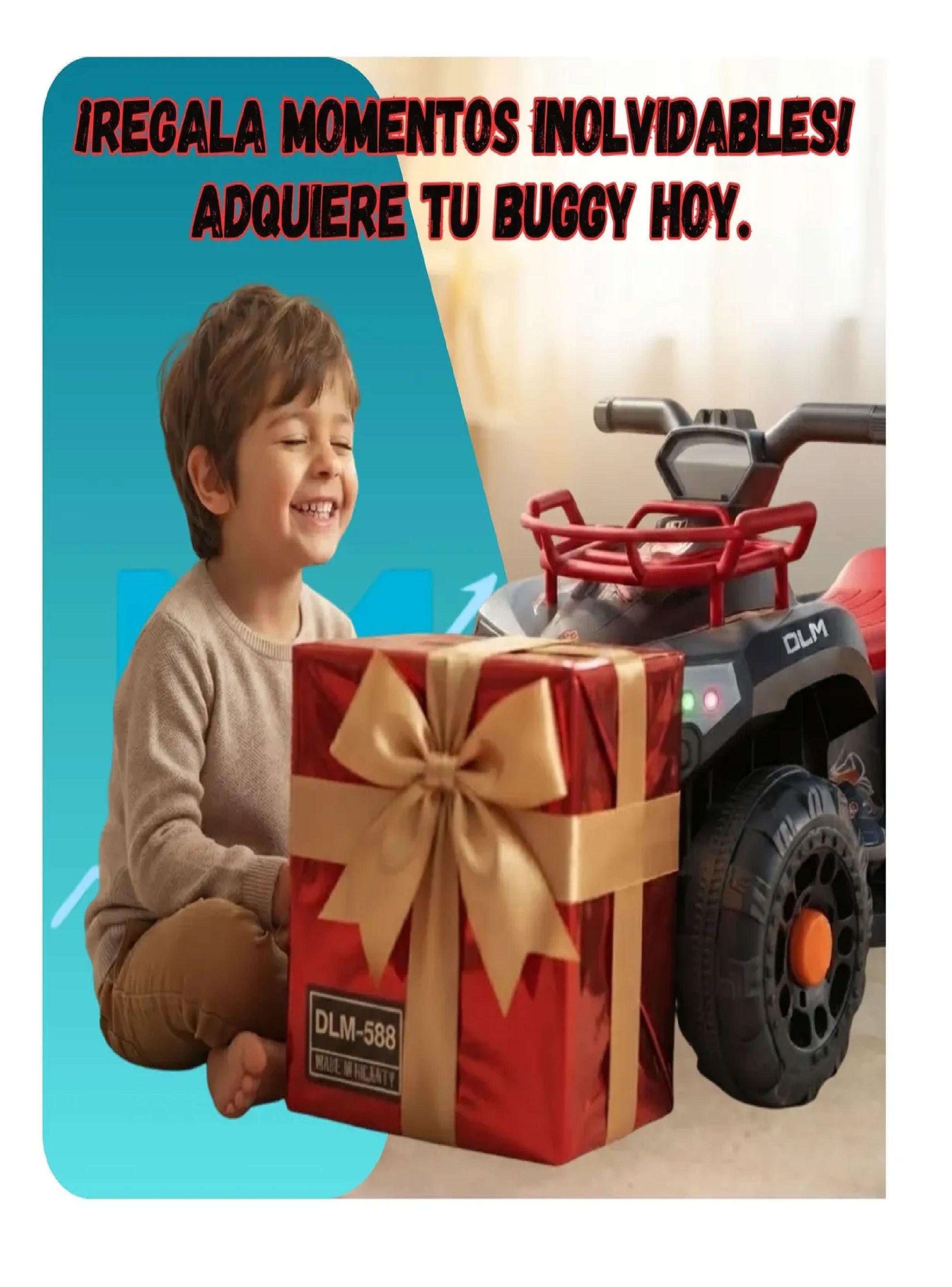 Cuatrimoto Electrica Bateria 12v Para Niños Todoterreno Rojo-5