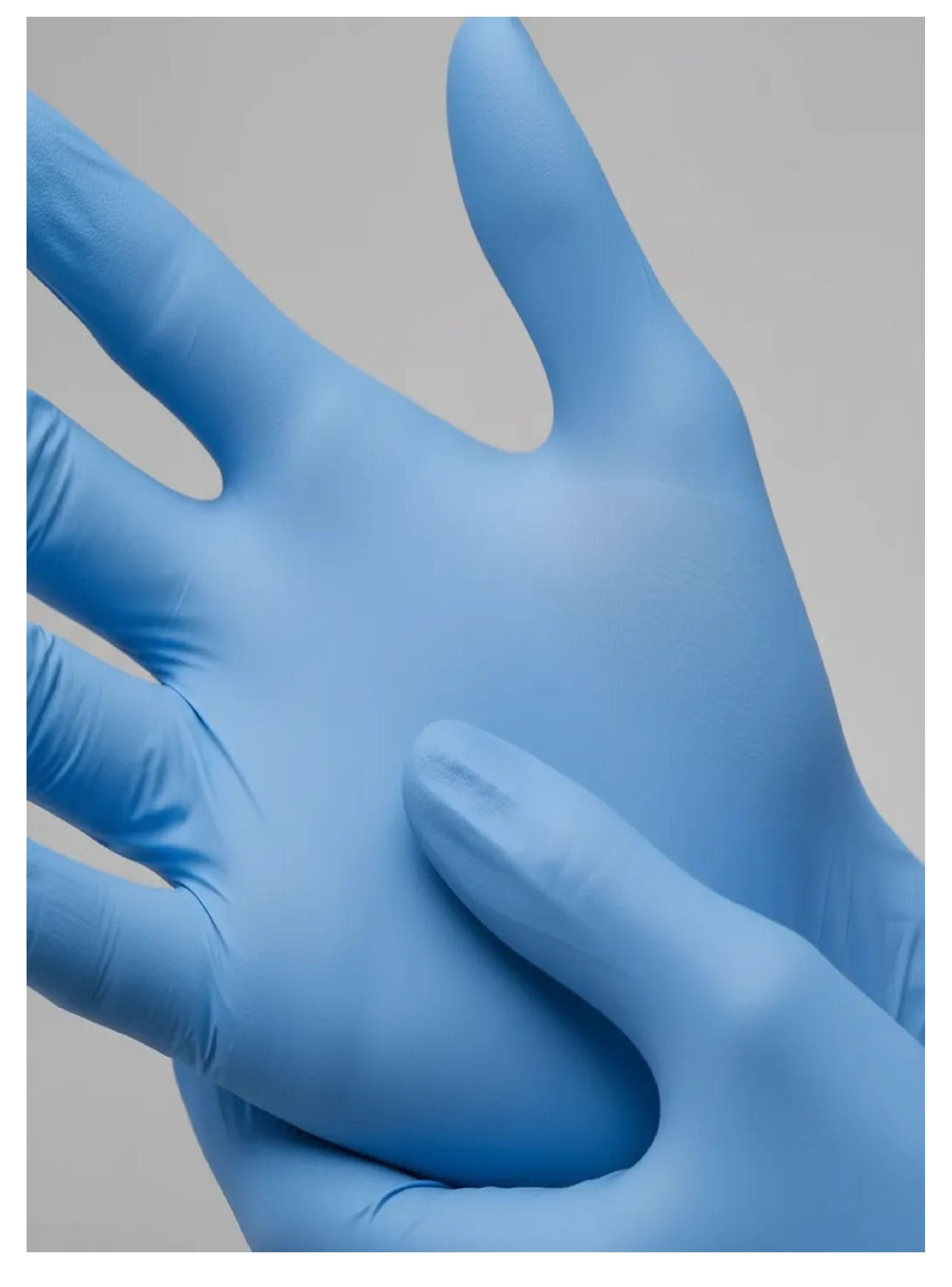 Guantes Nitrilo Descartables Azul 100 Unidades Talla S-4