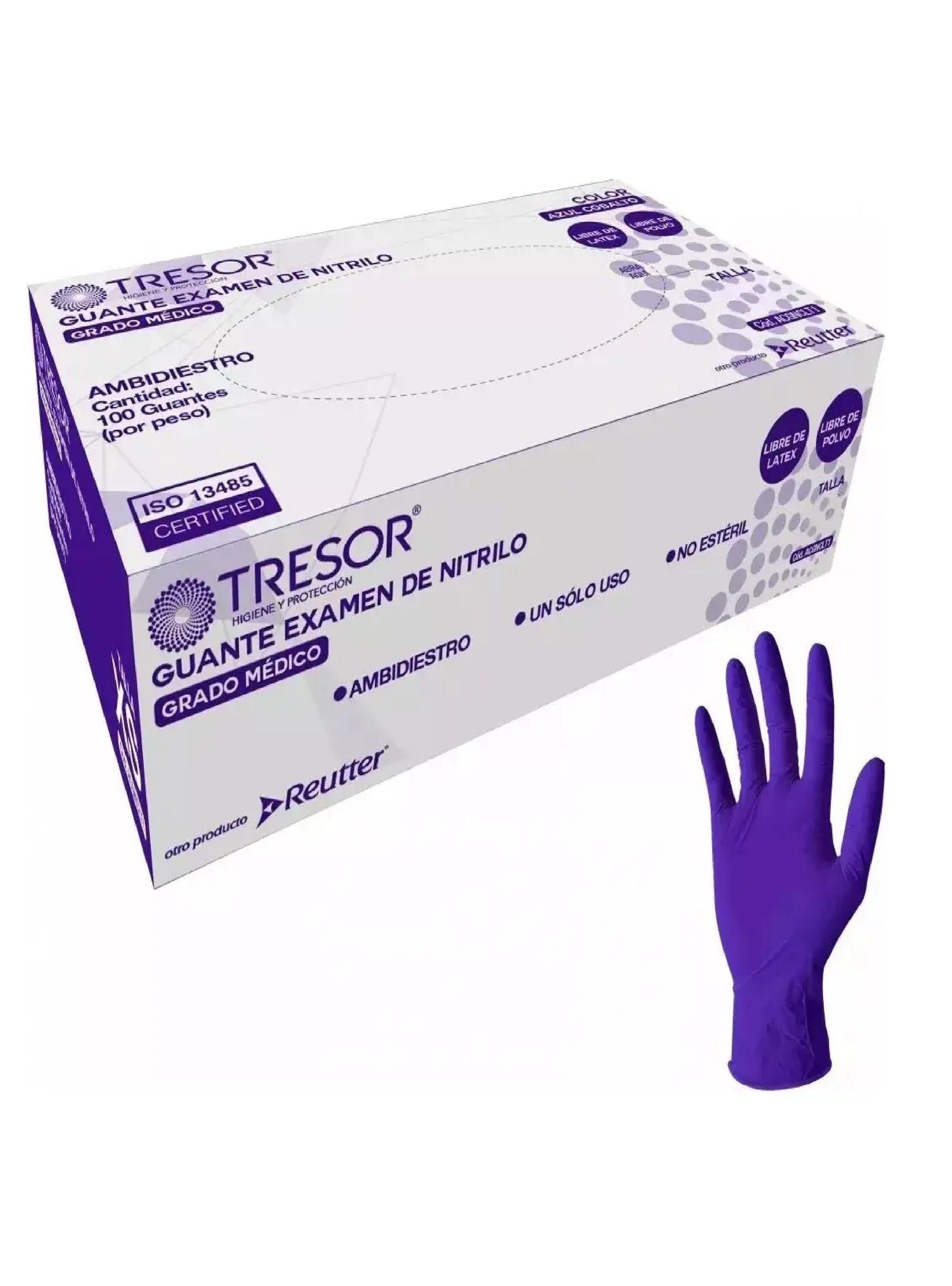 Guantes Nitrilo Cobalto Tresor Talla Xs Caja De 100 Unidades-3
