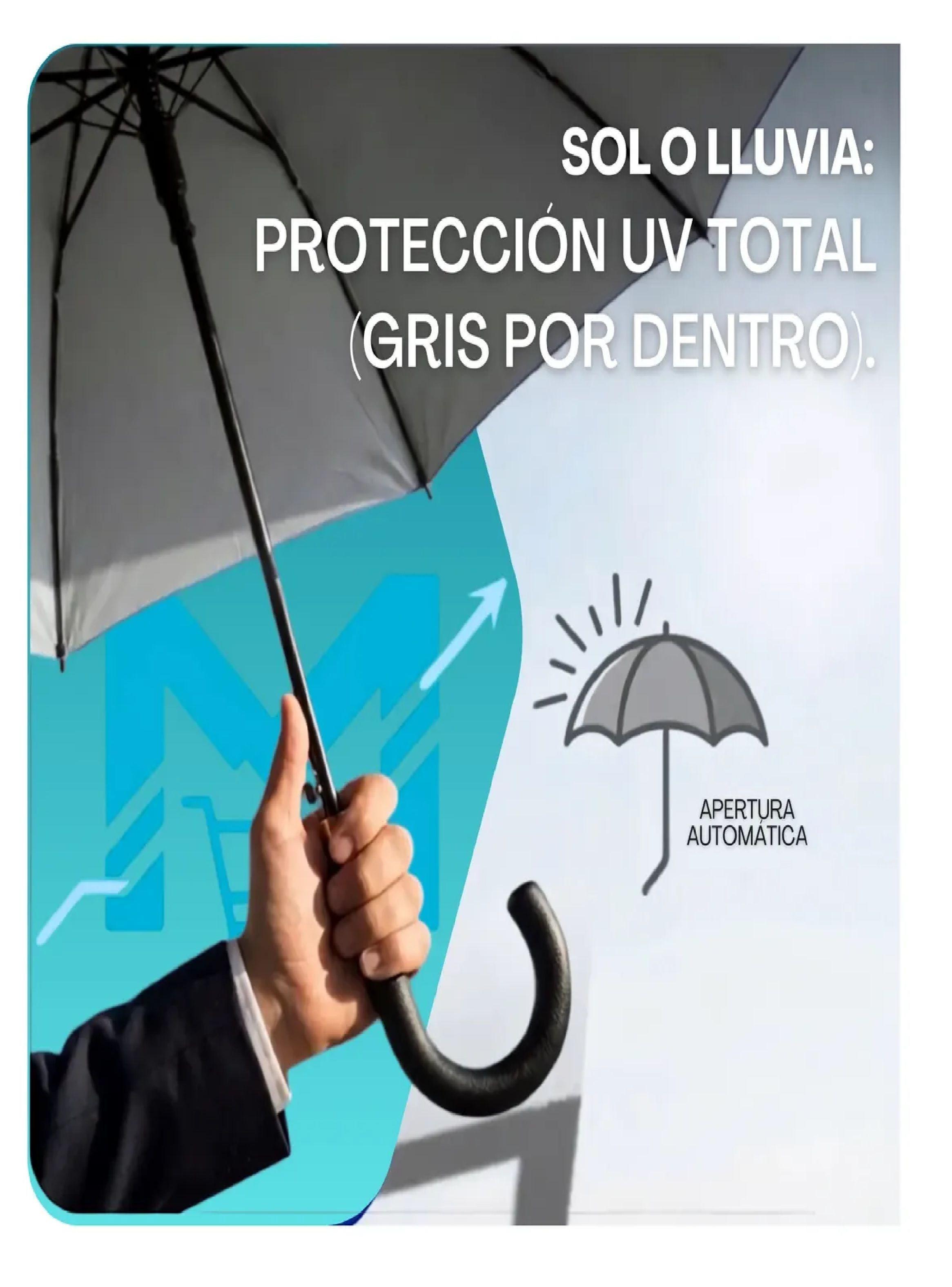 Paraguas Ejecutivo Automatico 100cm Proteccion Uv Reforzado Bordo-2