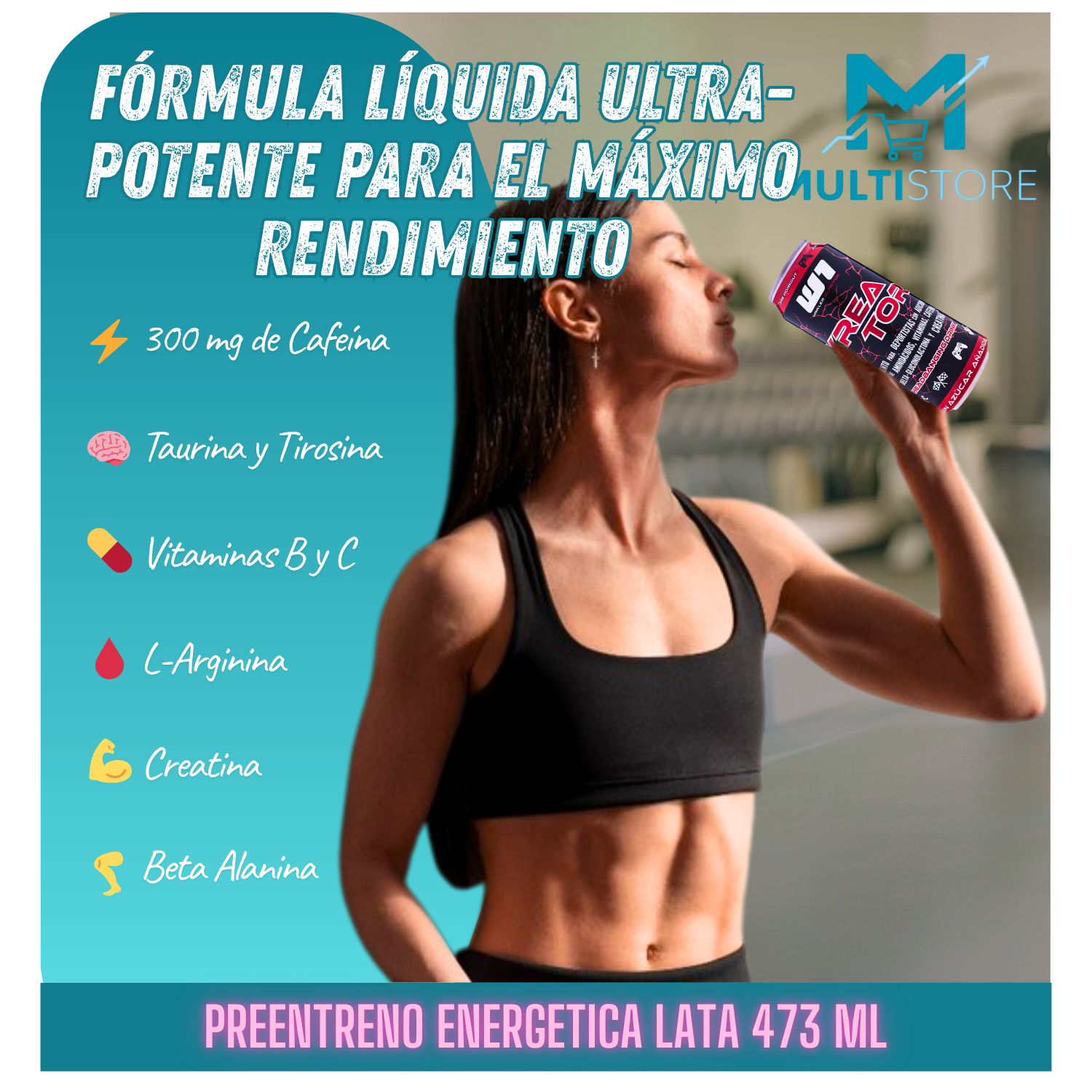 Pack X12 Pre-entreno Kreator Cafeina Creatina Beta Alanina Extreme Punch-3
