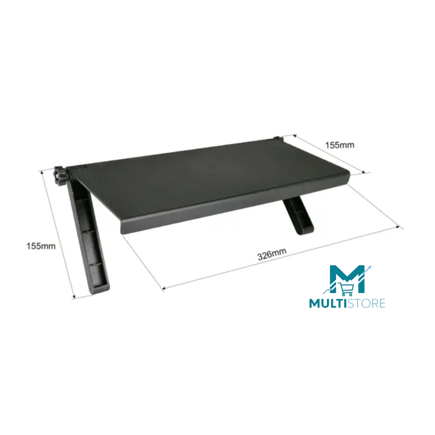Repisa Estante Soporte Sobre Pantalla Tv Ajustable Plegable Negro-3