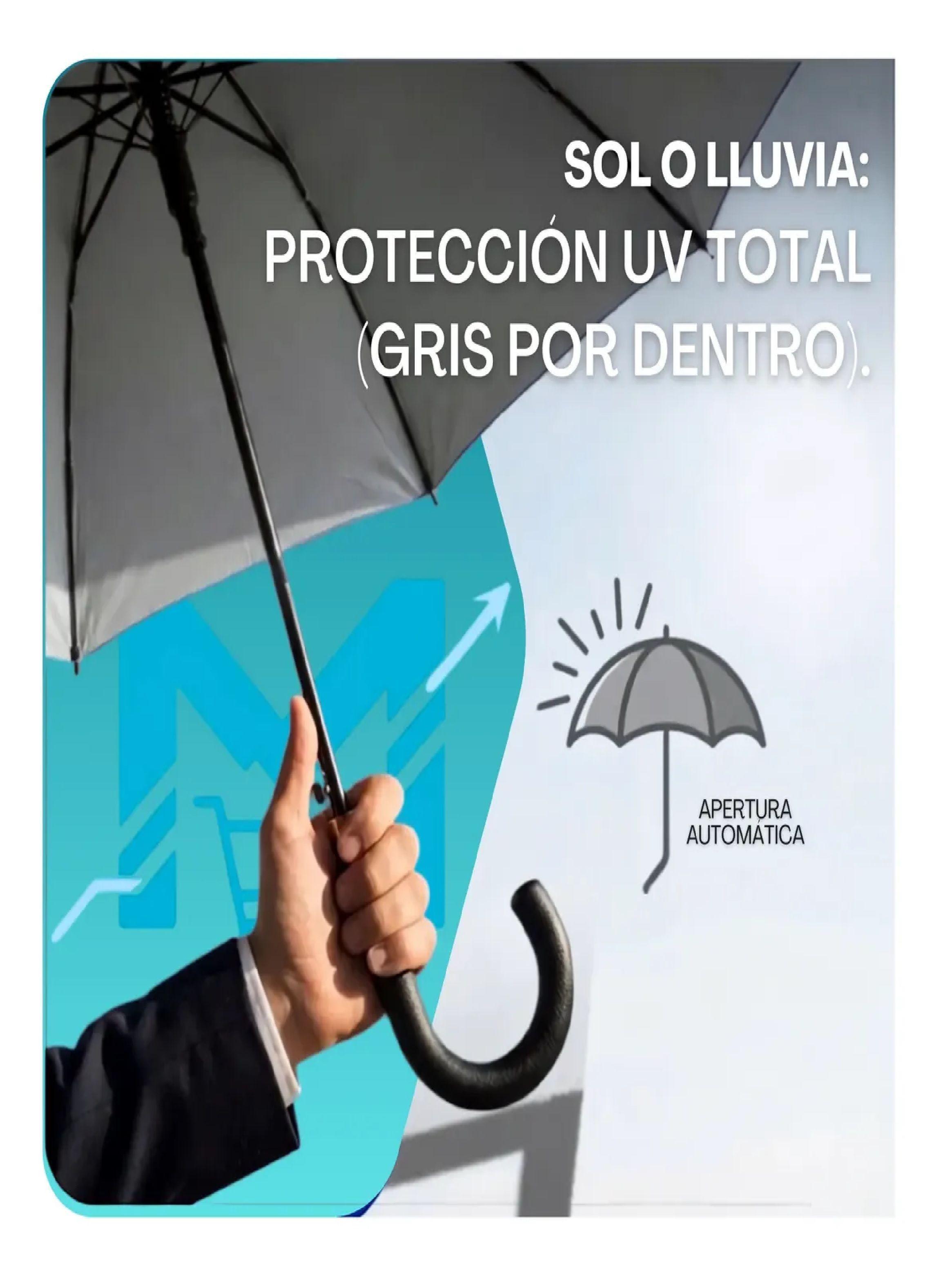 Paraguas Ejecutivo Automatico 100cm Proteccion Uv Reforzado Lila-5