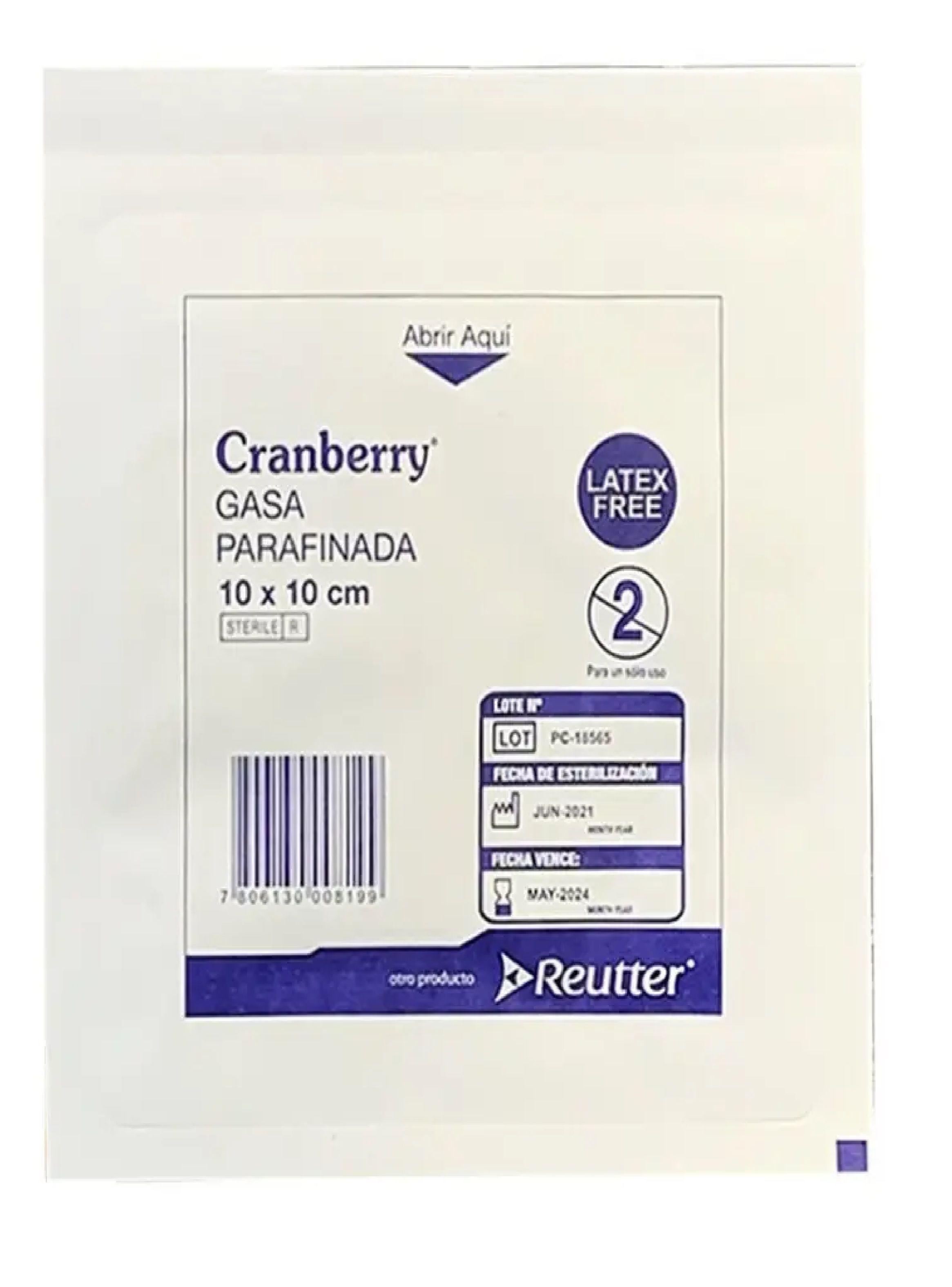 Gasa Parafinada 10x10 Cm Caja De 10 Unidades Cranberry-2