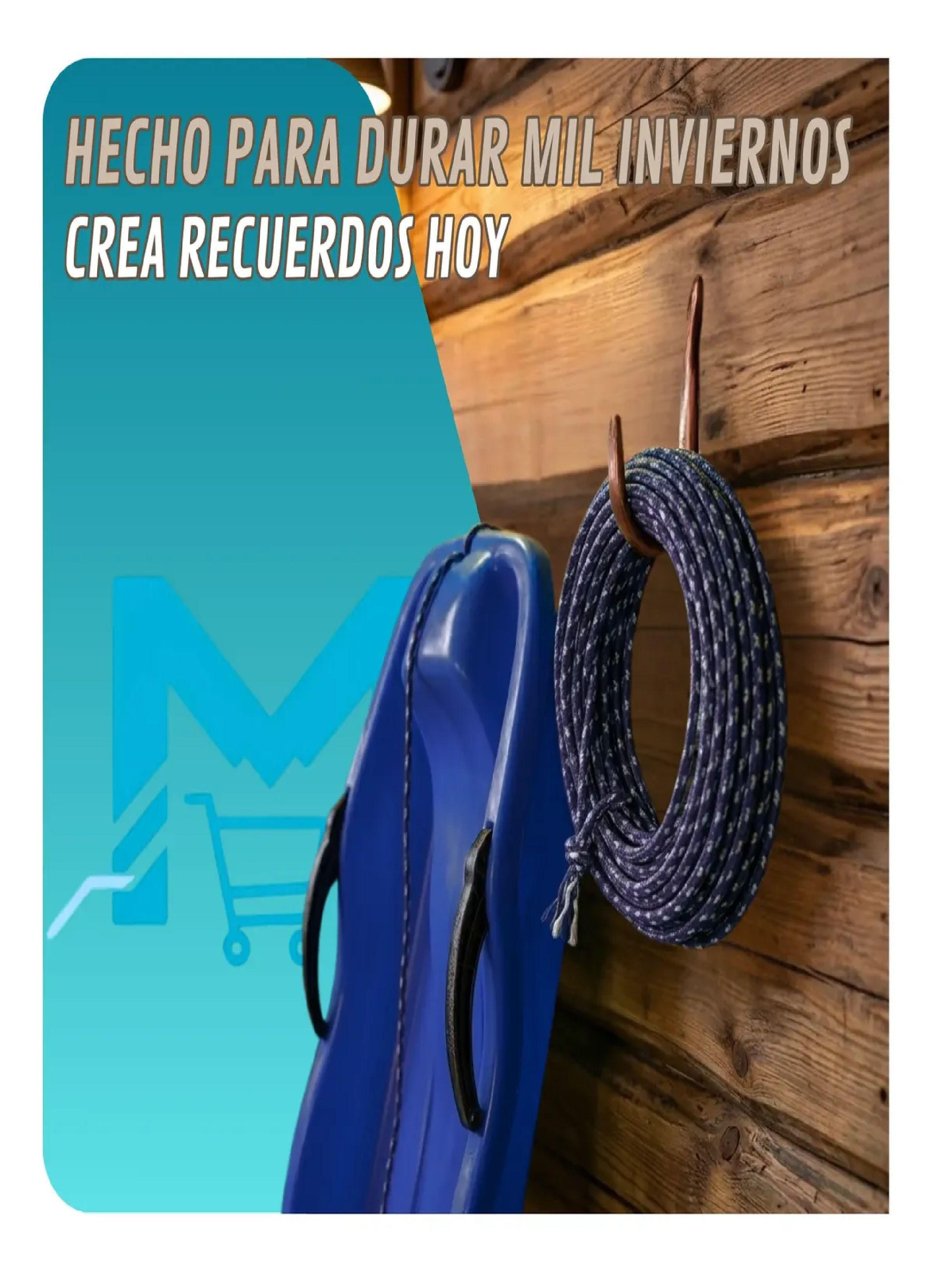 Trineo Para Nieve Reforzado Con Frenos Adultos Y Ni os Azul-5
