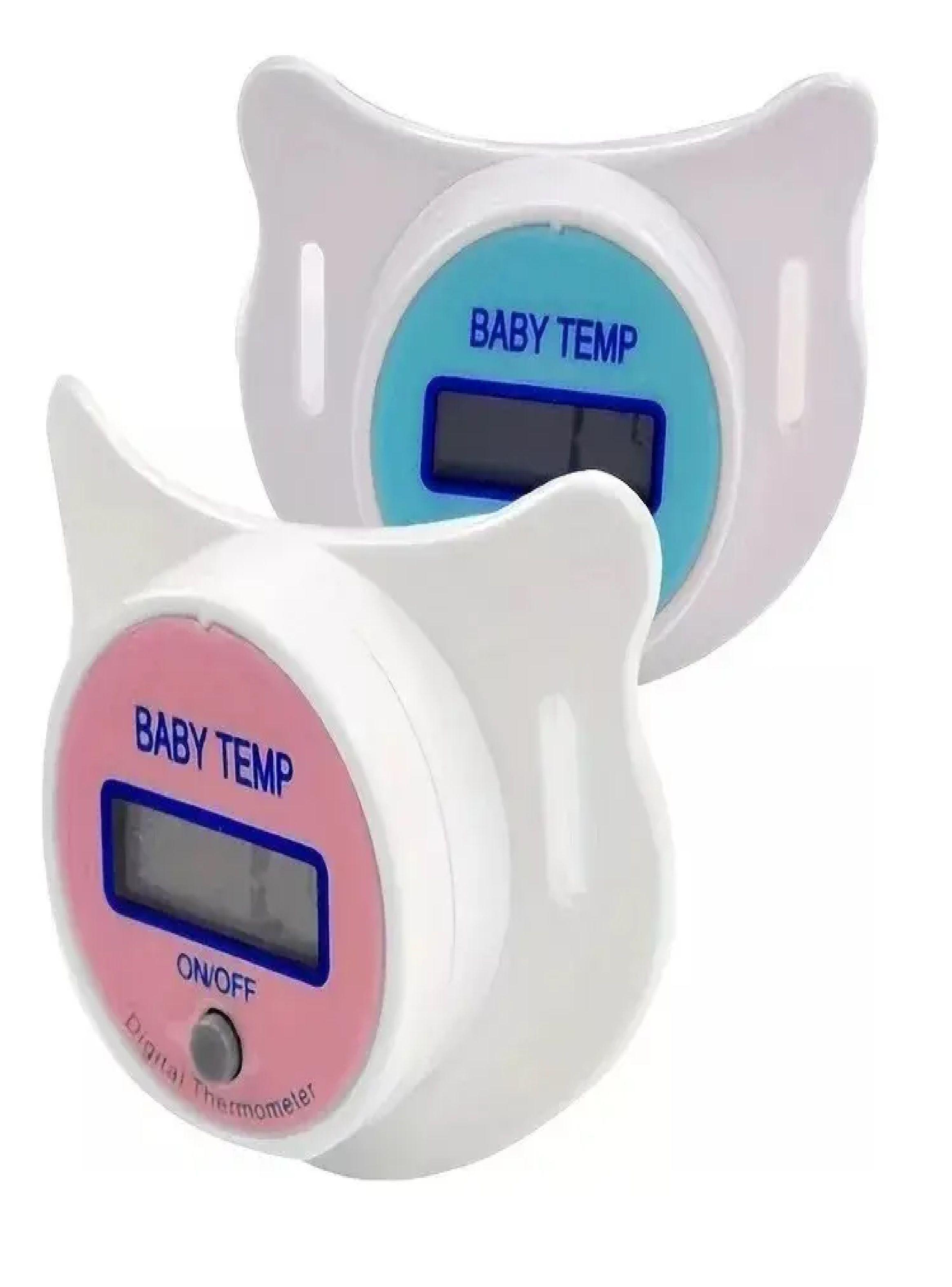 Chupete Termometro Digital Para Bebes Y Niños Azul Y Rosa-2