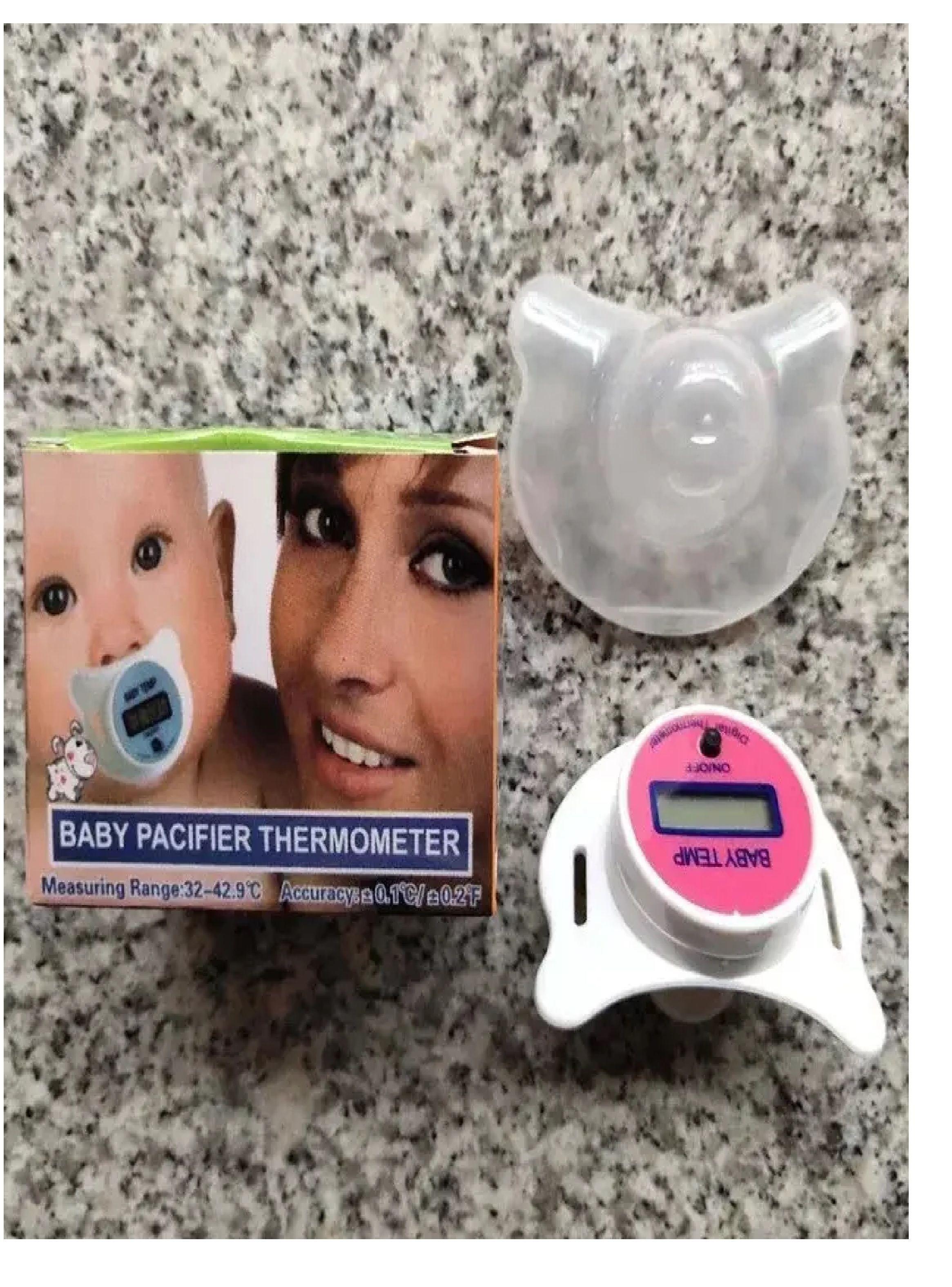 Chupete Termometro Digital Para Bebes Y Niños Azul Y Rosa-3