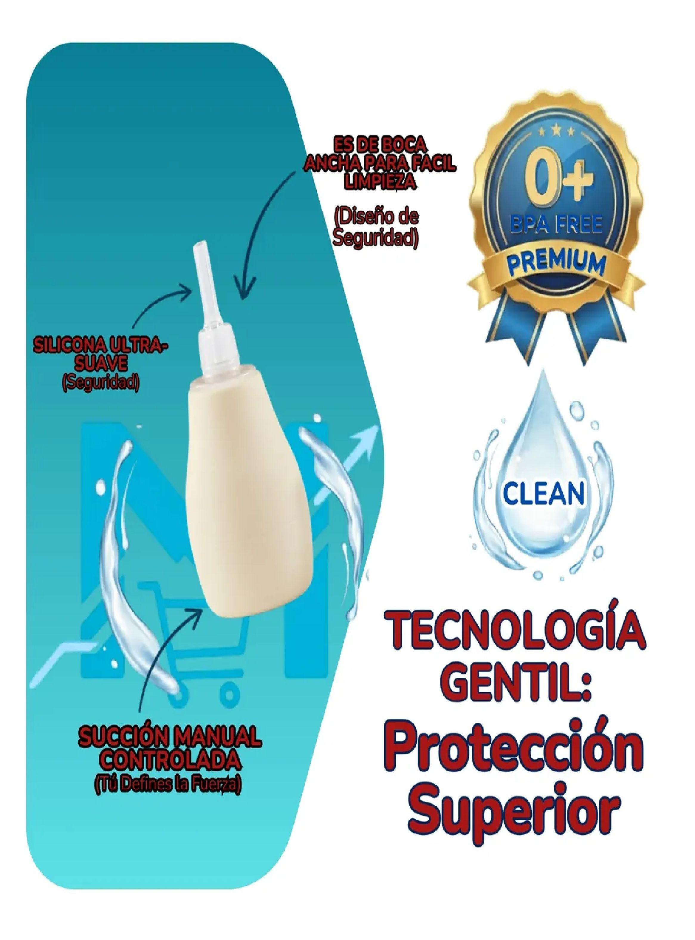 Aspirador Nasal Con Deposito Pigeon Saca Mocos Sin Bpa Beige-2
