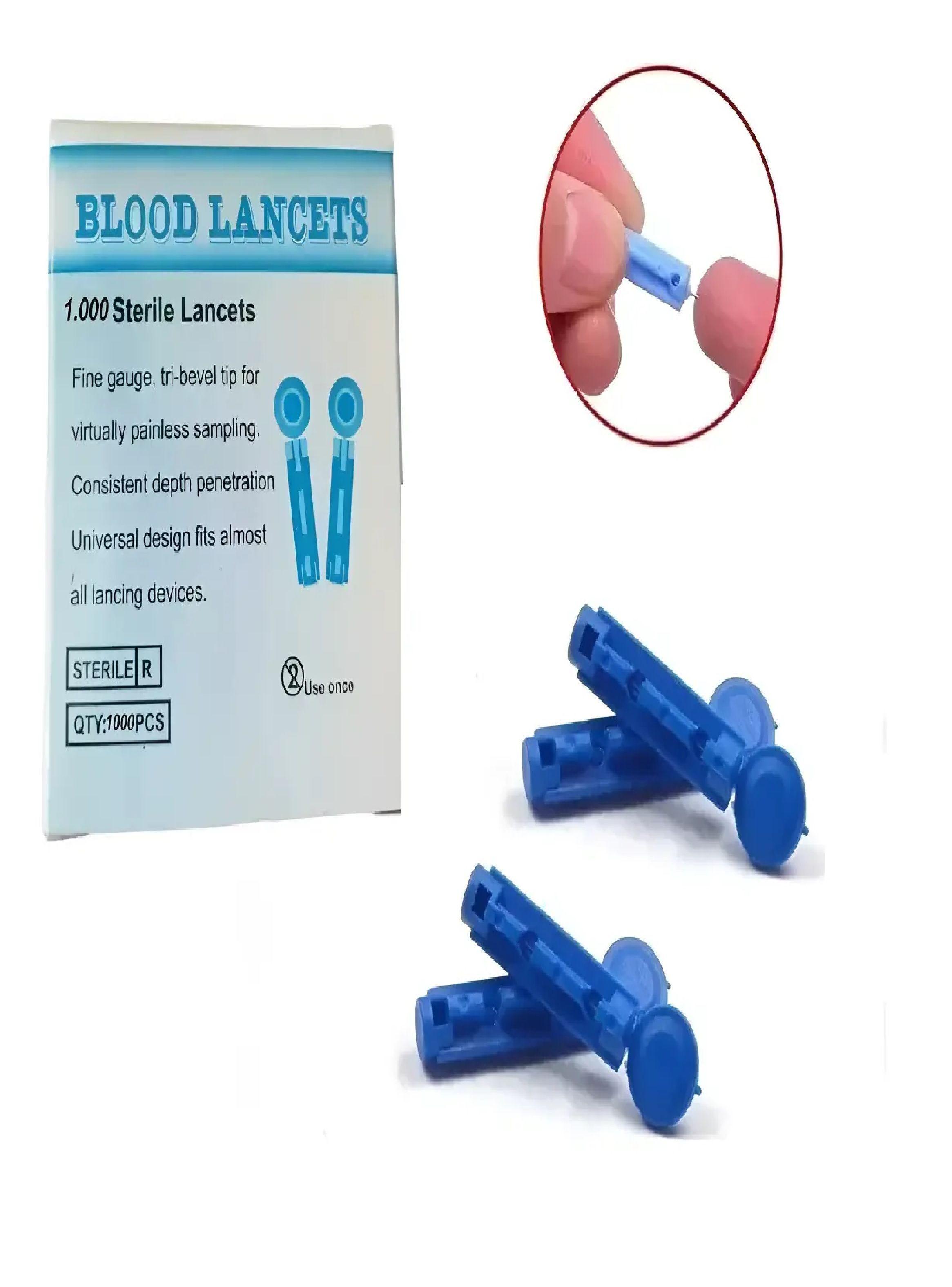 Lancetas 500 Unidades Lanceta Esteril Glicemia Diabetes-0