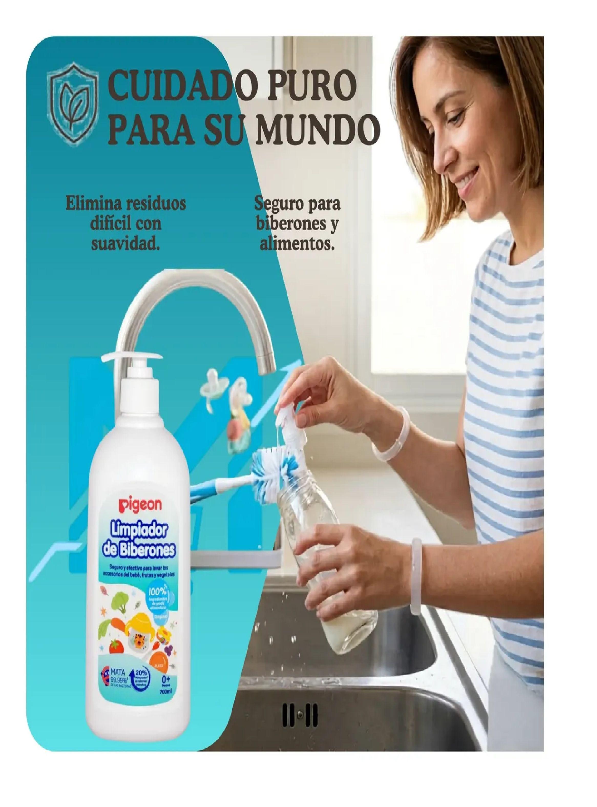 Limpiador De Biberon Mamadera Con Dosificador Pigeon 700ml-1