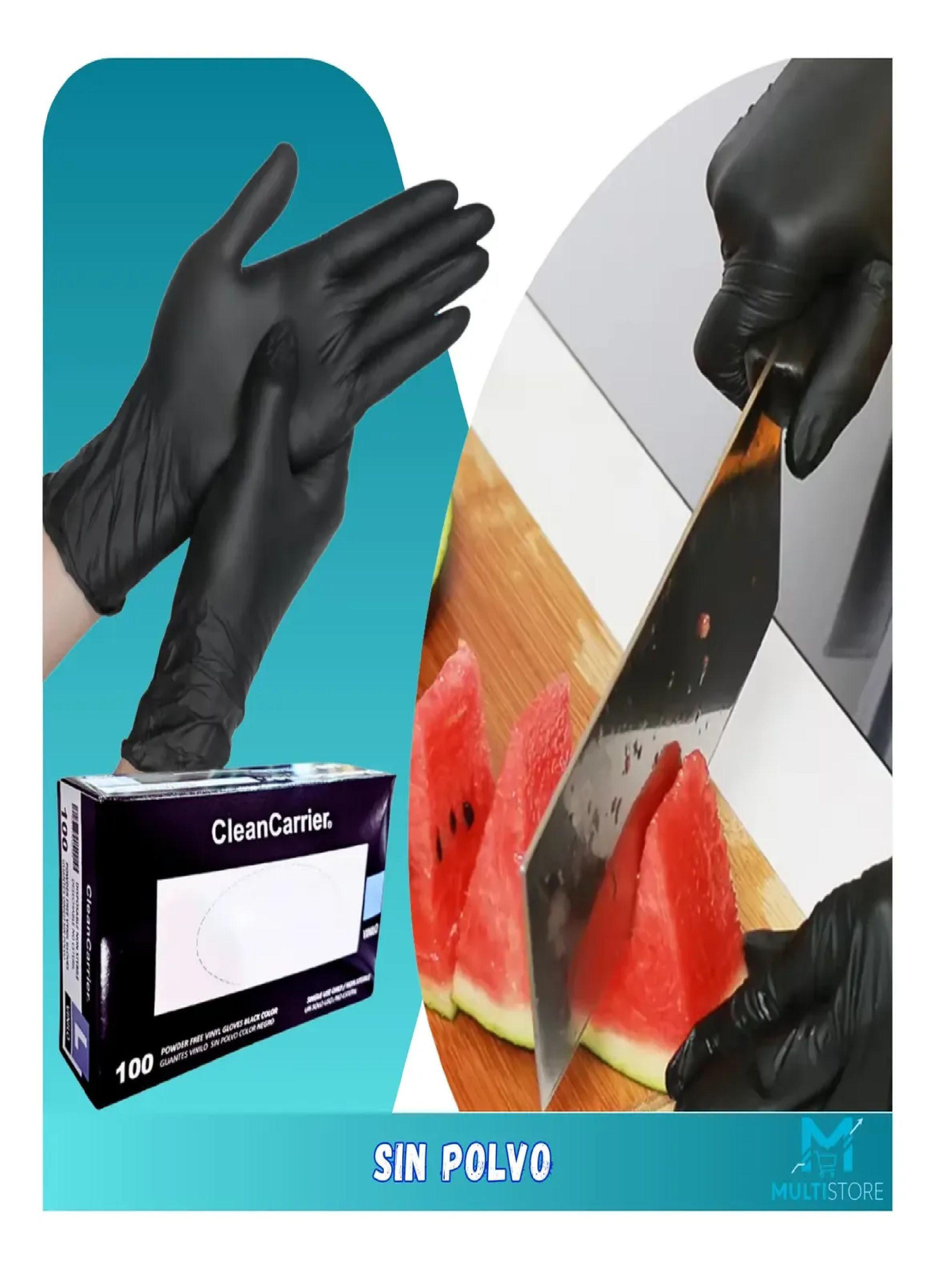 Guantes Vinilo Negro Sin Polvo 100uds Estilo Y Bioseguridad Talla L-4