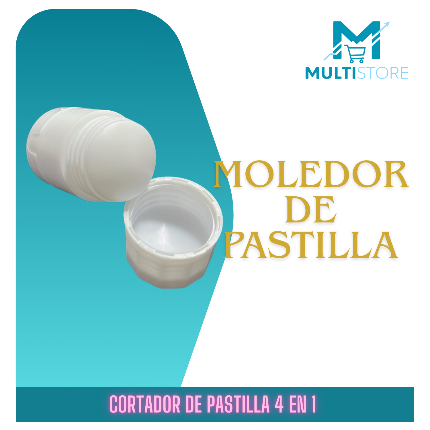 Pastillero Deroyal 4 En 1 Triturador, Cortador Y Organizador-2