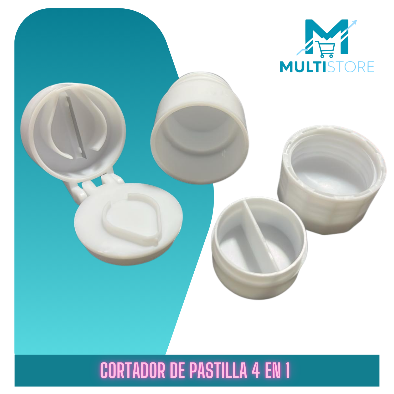 Pastillero Deroyal 4 En 1 Triturador, Cortador Y Organizador-4