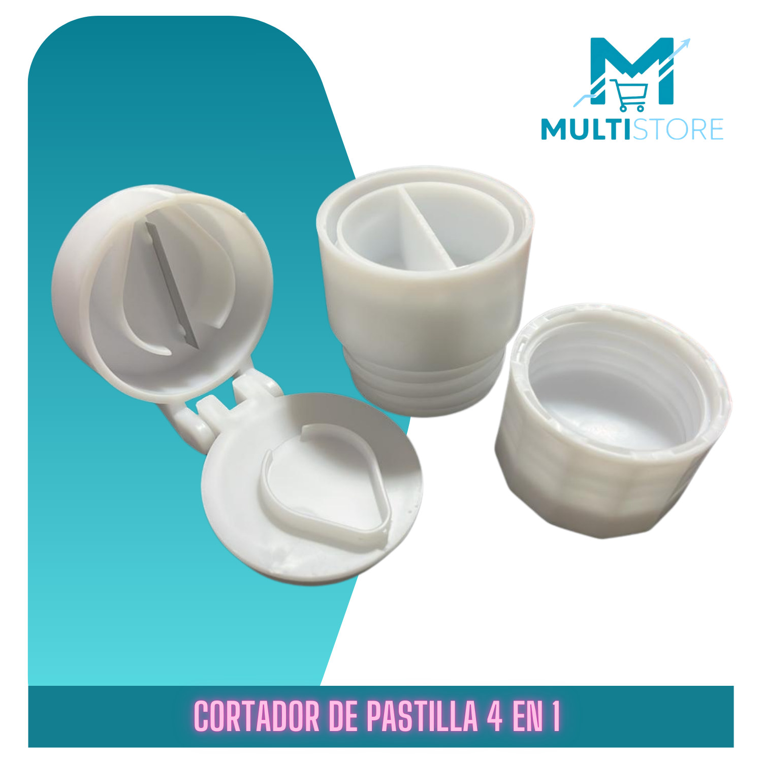 Pastillero Deroyal 4 En 1 Triturador, Cortador Y Organizador-5