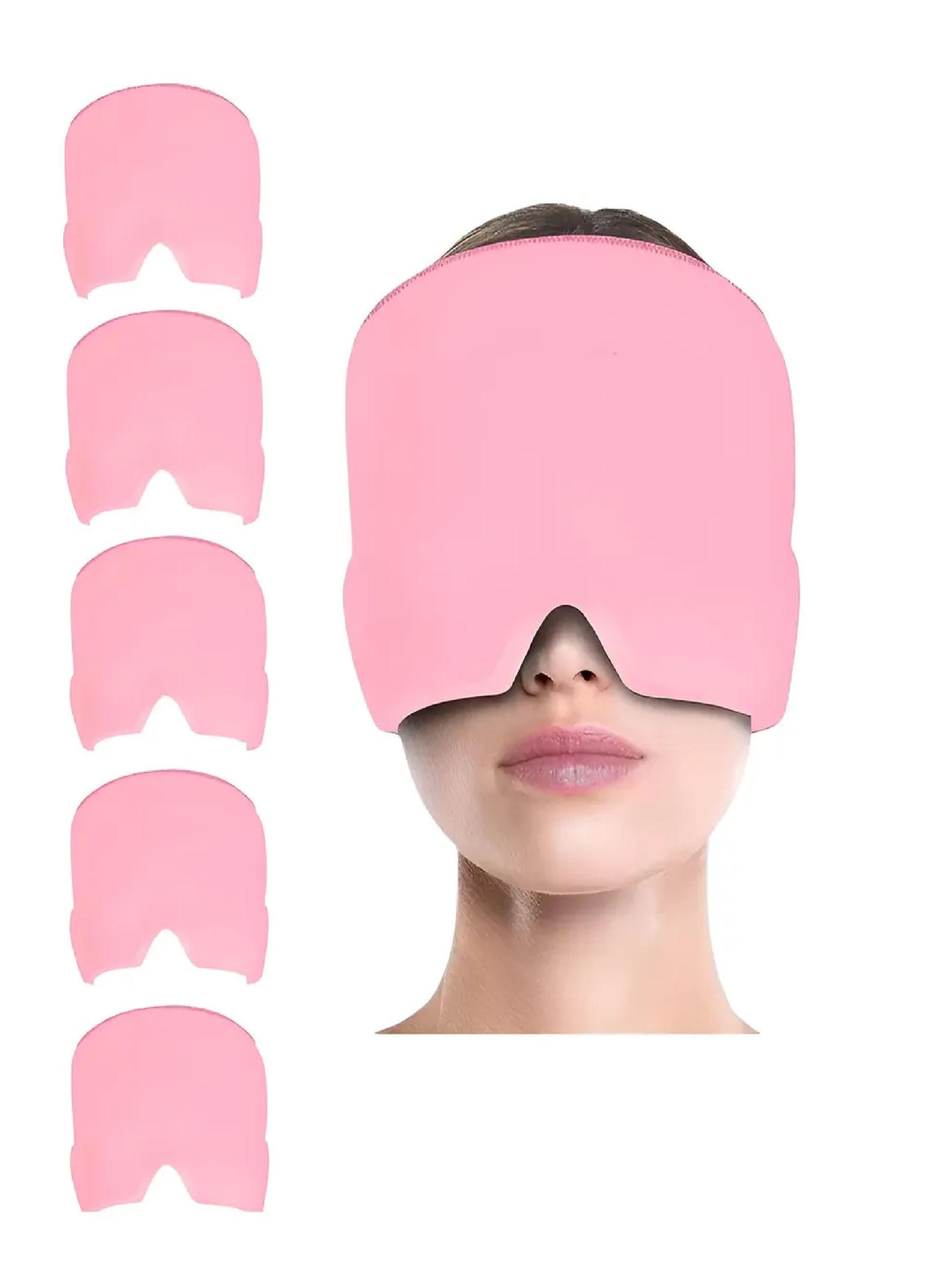 Pack X5 Gorro Gel Alivio De Migraña Frio Calor Color Rosa-0