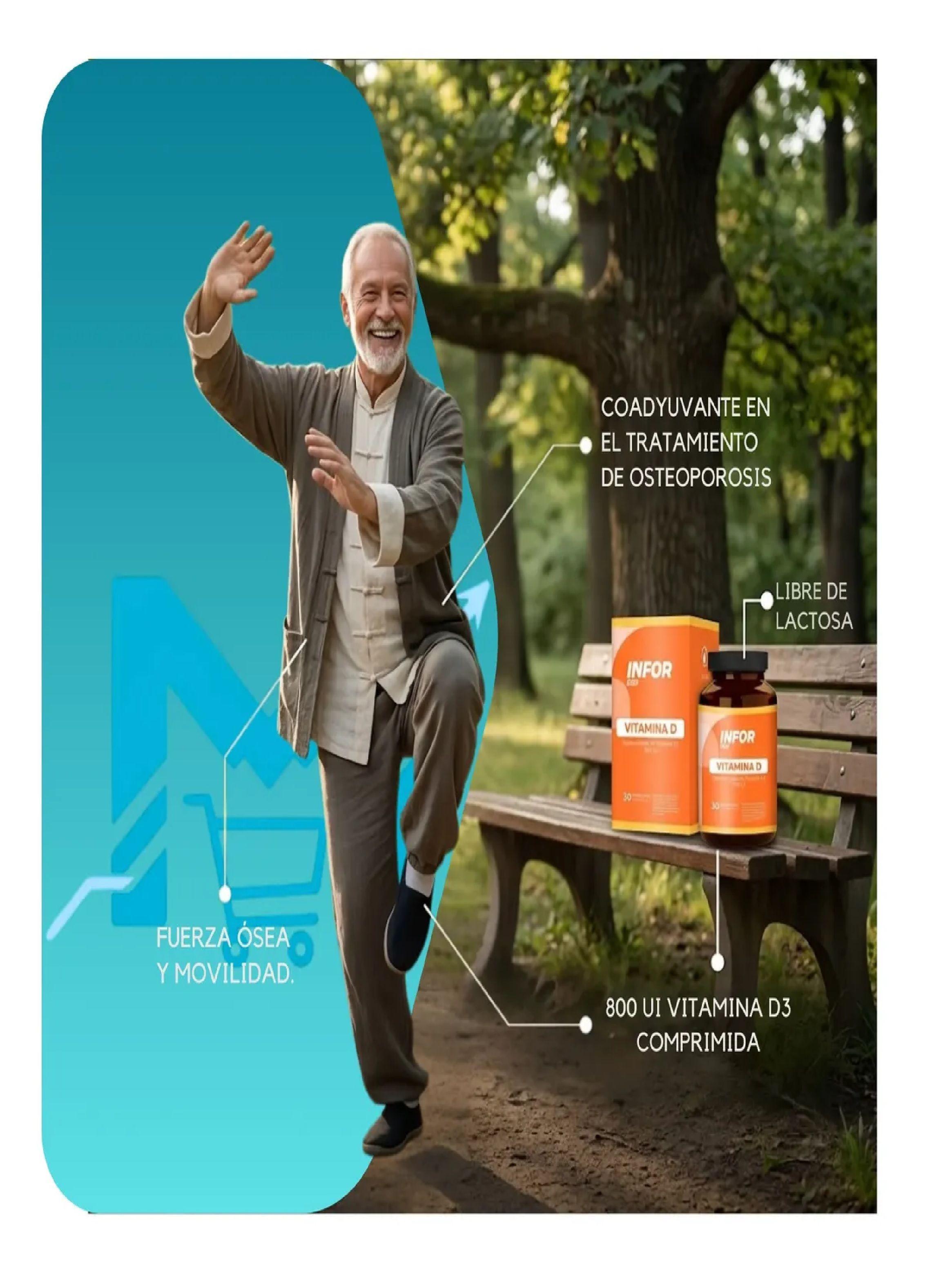 Vitamina D3 Inforvit 800 Ui 30 Comprimidos Defensas Y Huesos-5