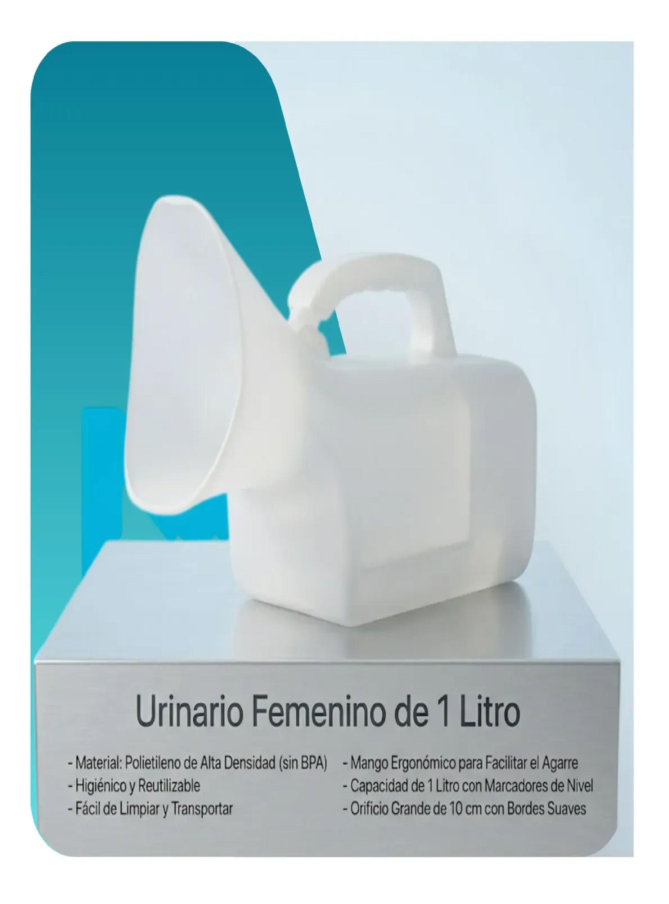 Urinario Pato Femenino Portatil 1 L Embocadura Ergonomica-3