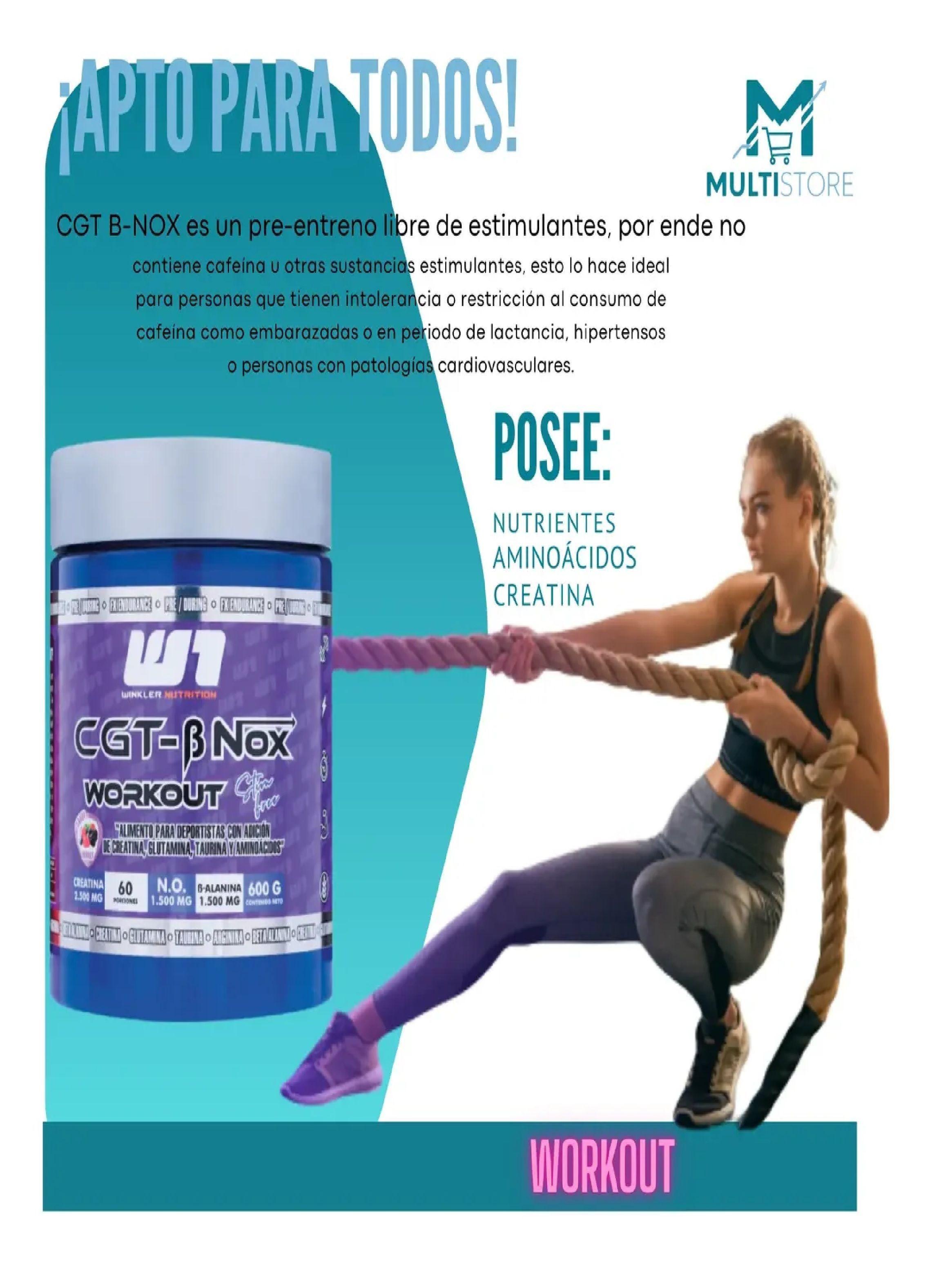 Pre Entreno Cgt Bnox 60 Servicios Creatina Beta Alanina Taur Frutos Rojos-2