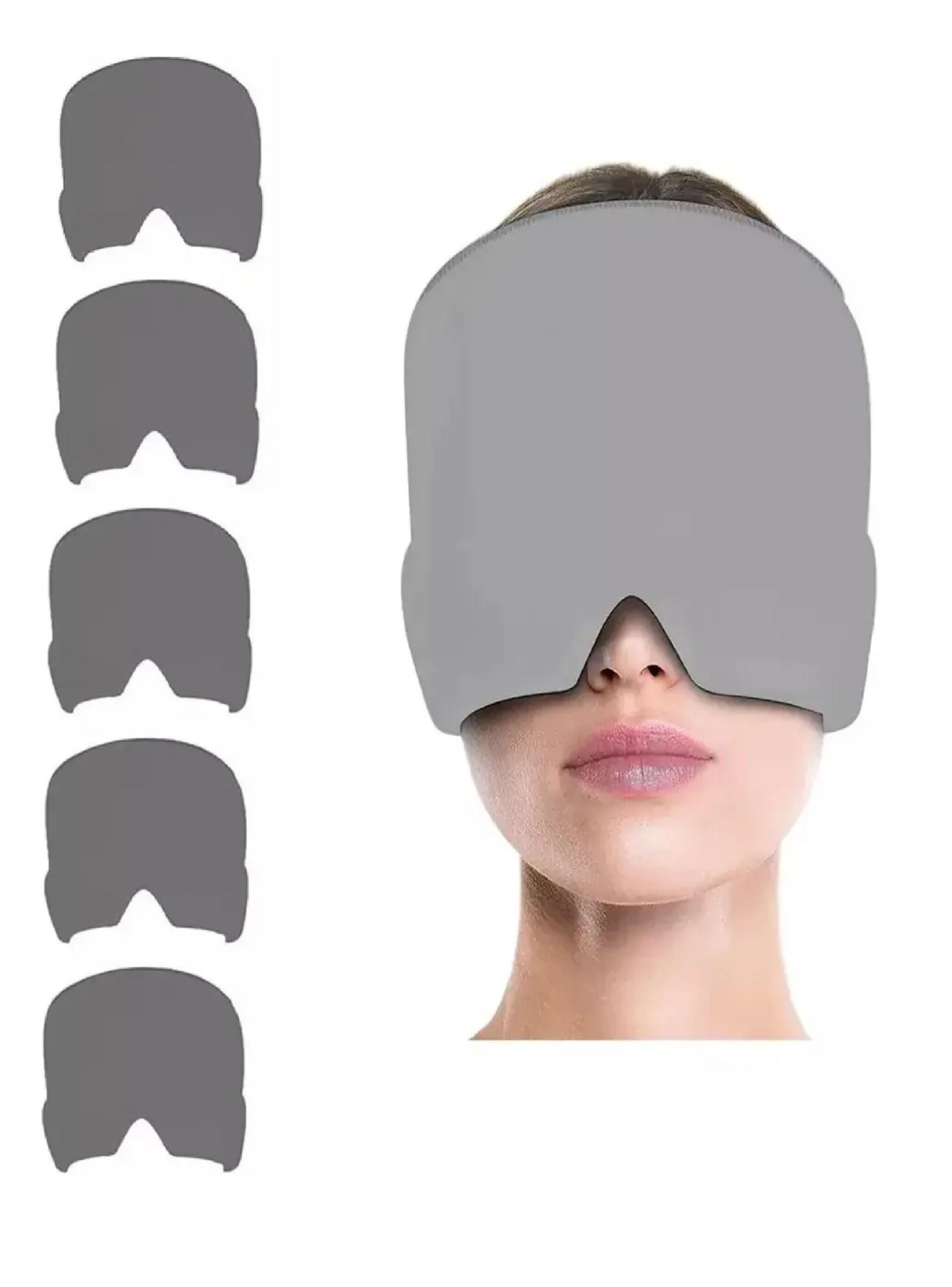 Pack X5 Gorro Gel Alivio De Migraña Frio Calor Color Gris-0